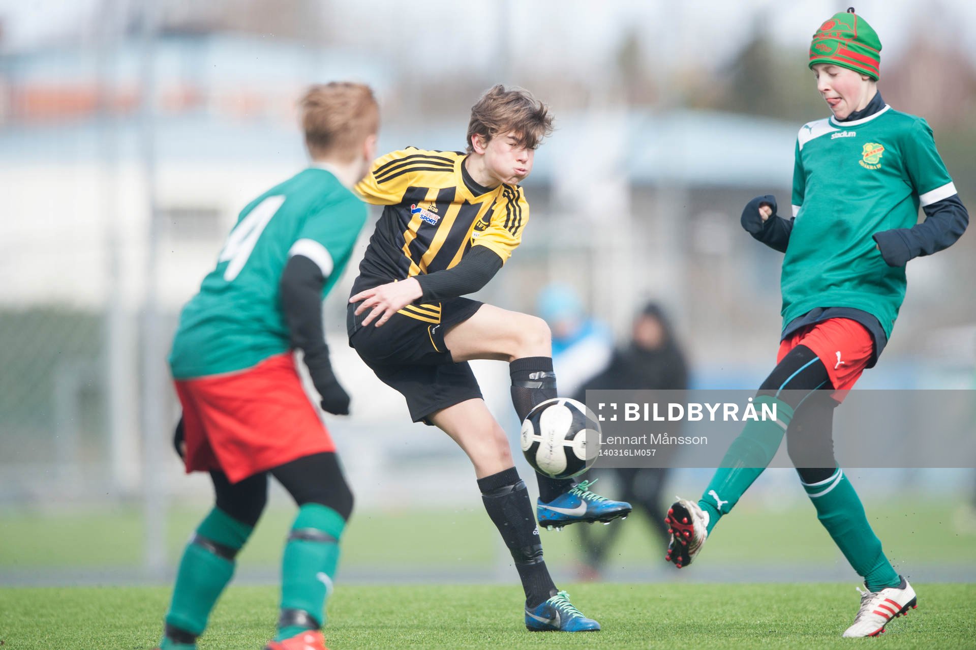 Hässleholms Elliott Nilsson i DM-matchen i fotboll för