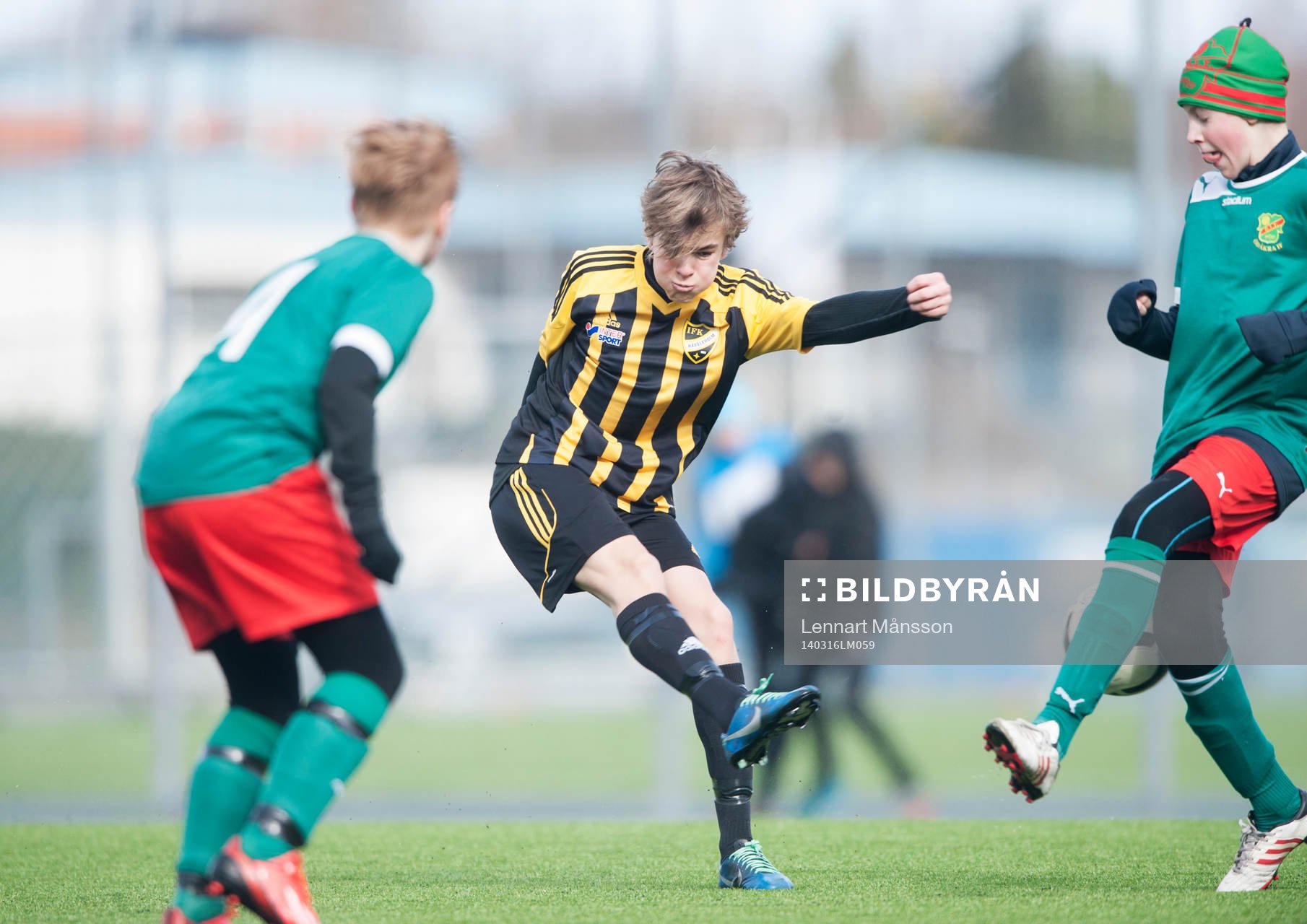 Hässleholms Elliott Nilsson i DM-matchen i fotboll för