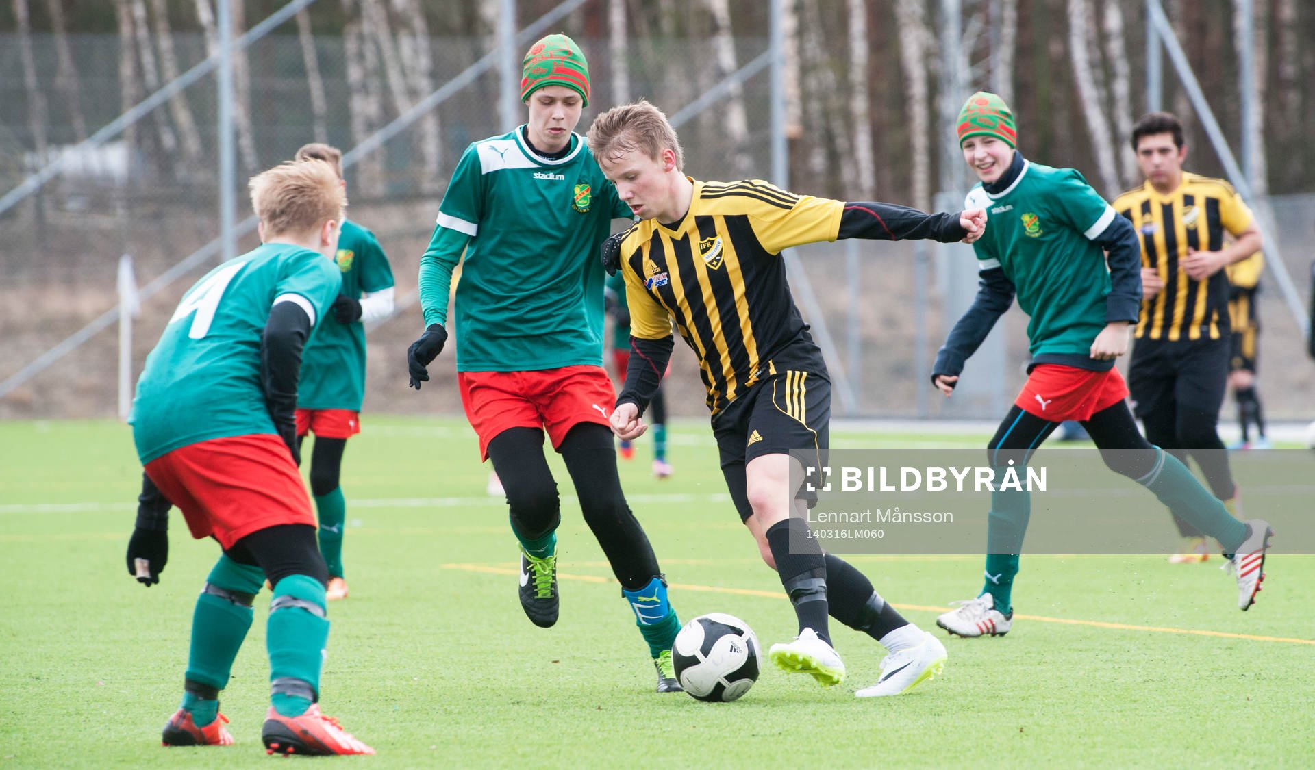 IFK Hässleholms Amel Crnalic i DM-matchen i fotboll för