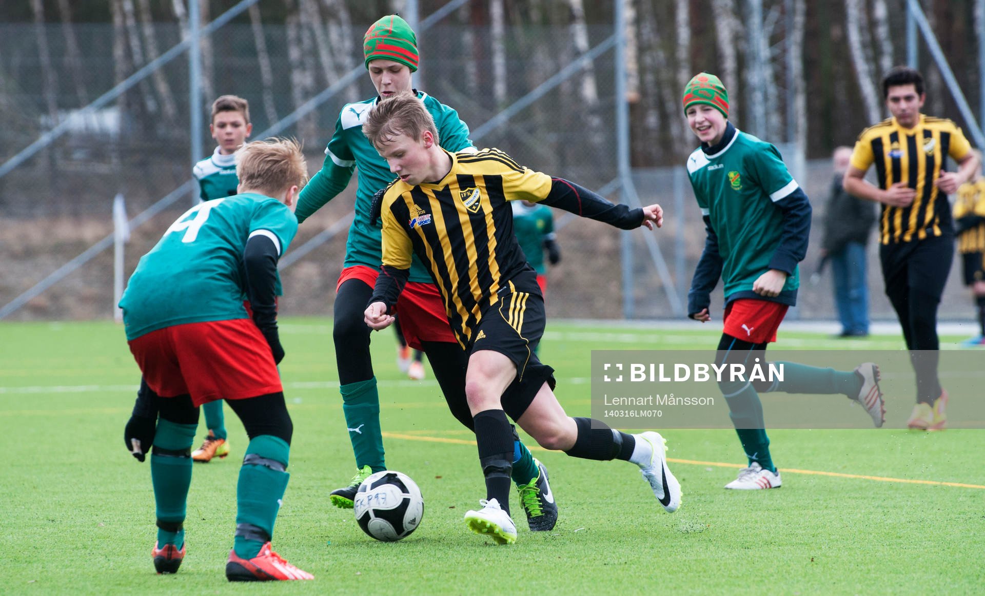 IFK Hässleholms Amel Crnalic i DM-matchen i fotboll för