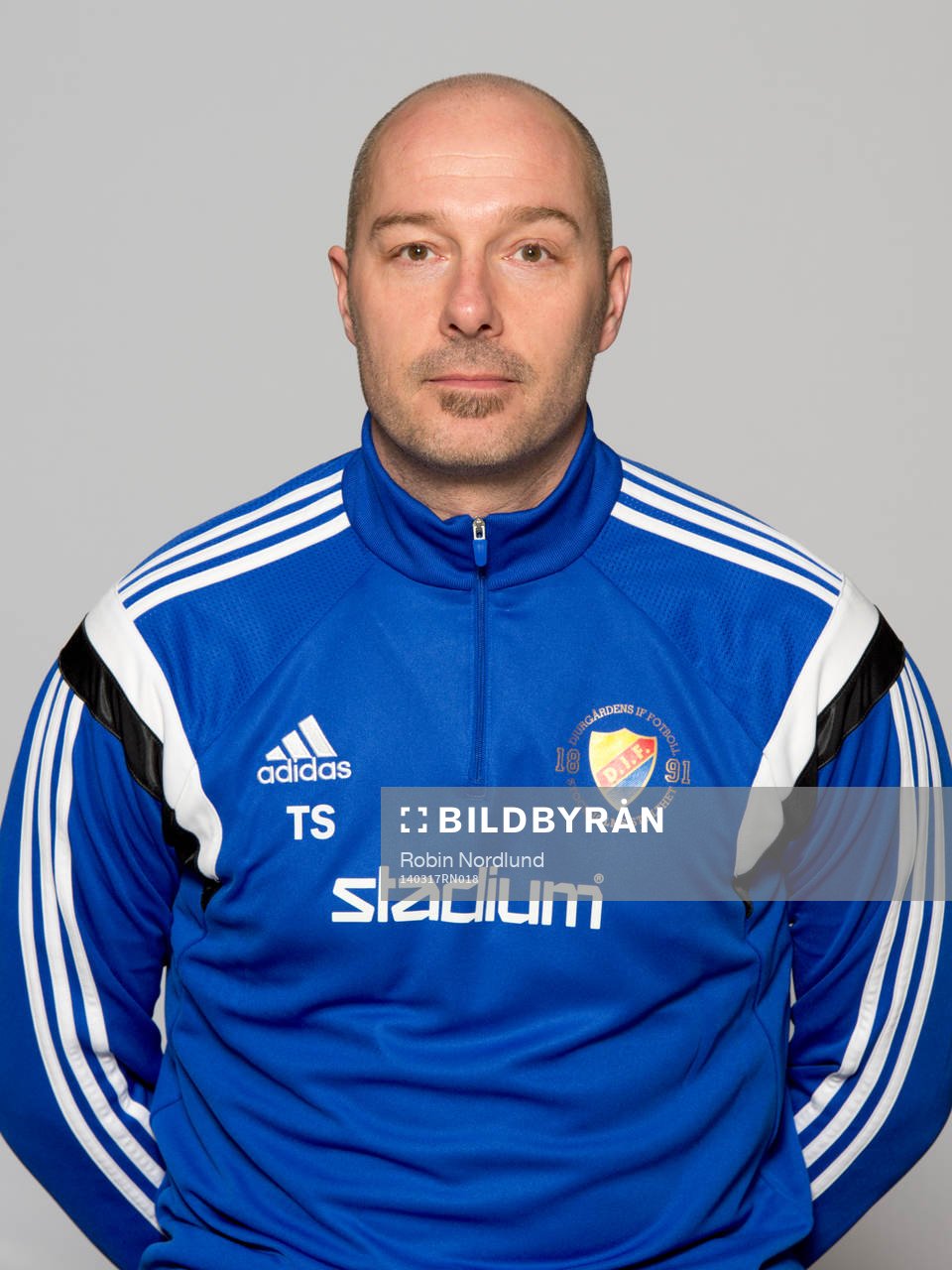 Tony Svärd, assisterande, tränare, Djurgården, poserar för ett porträtt den 17 mars 2014 i Solna.