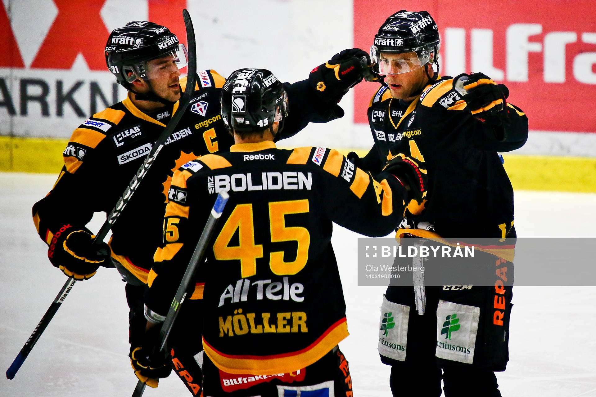Skellefteås Joakim Lindström, Jimmie Ericsson och Oscar