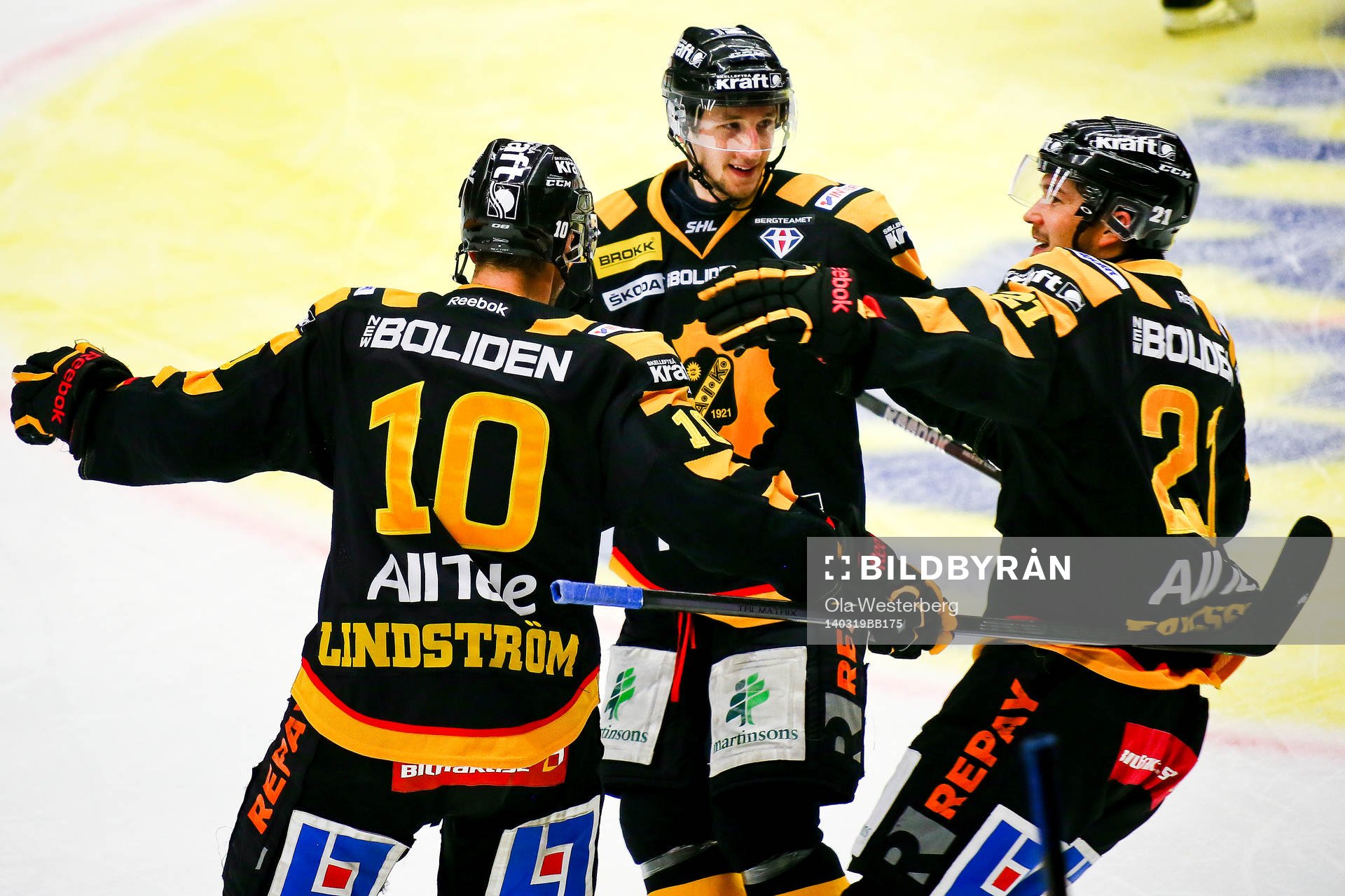 Skellefteås Joakim Lindström, Melker Karlsson och Jimmie