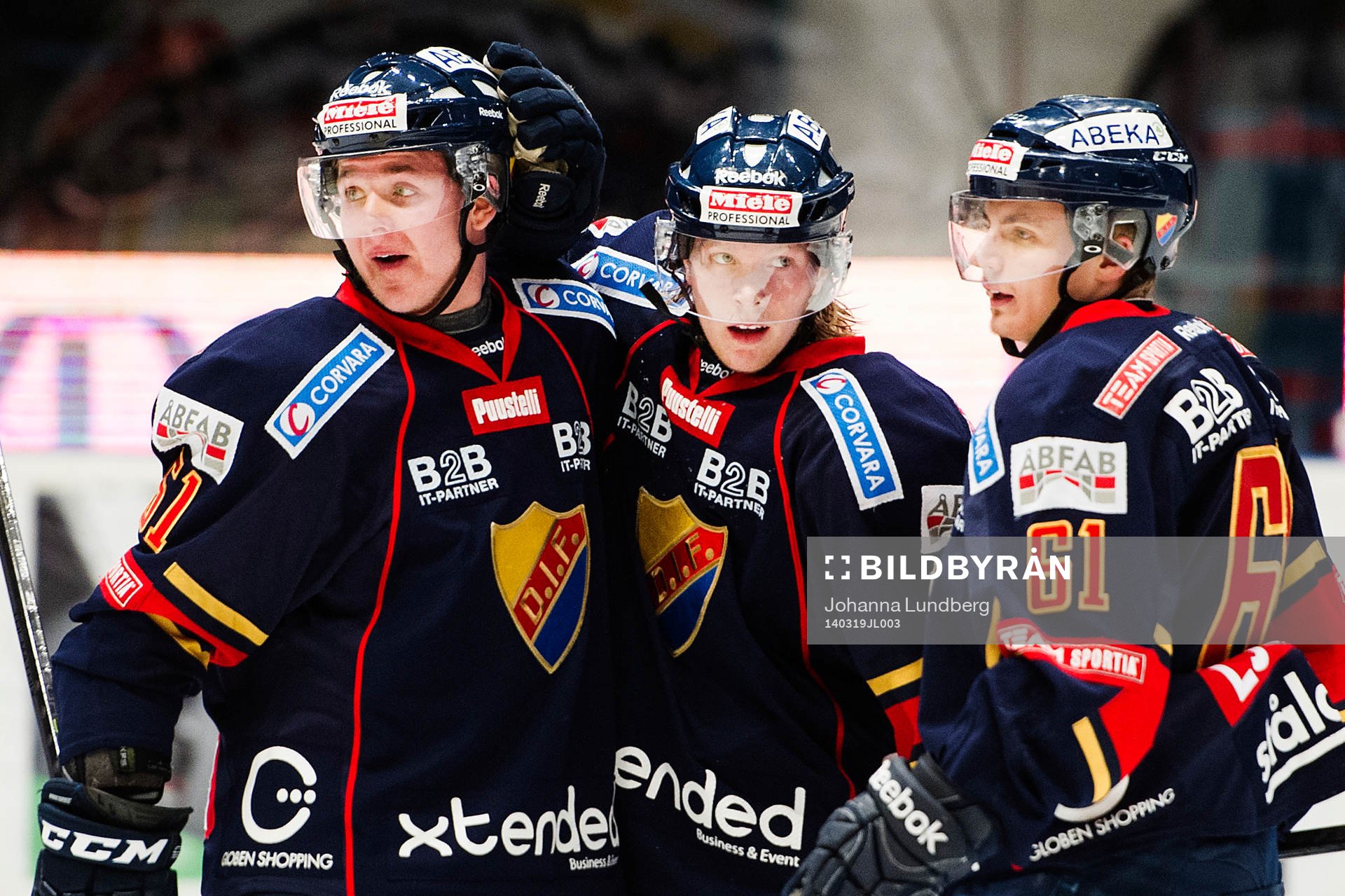 Djurgårdens  David Lidström, Nicklas Heinerö och Markus