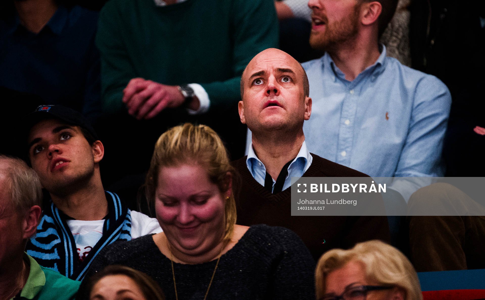 Sveriges statsminister Fredrik Reinfeldt i publiken