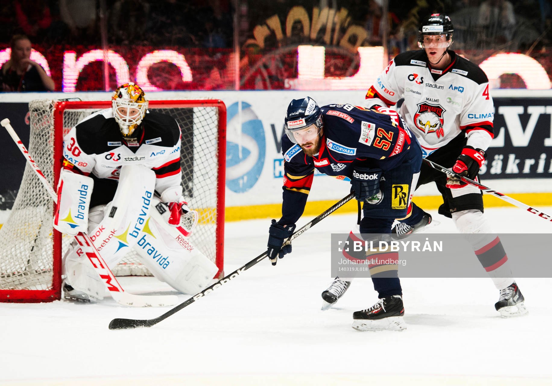 Djurgårdens Mikael Ahlén och Malmö Redhawks Anton