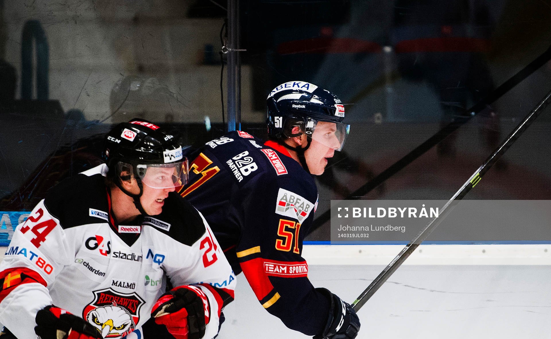 Malmö Redhawks Marcus Olsson och Djurgårdens David