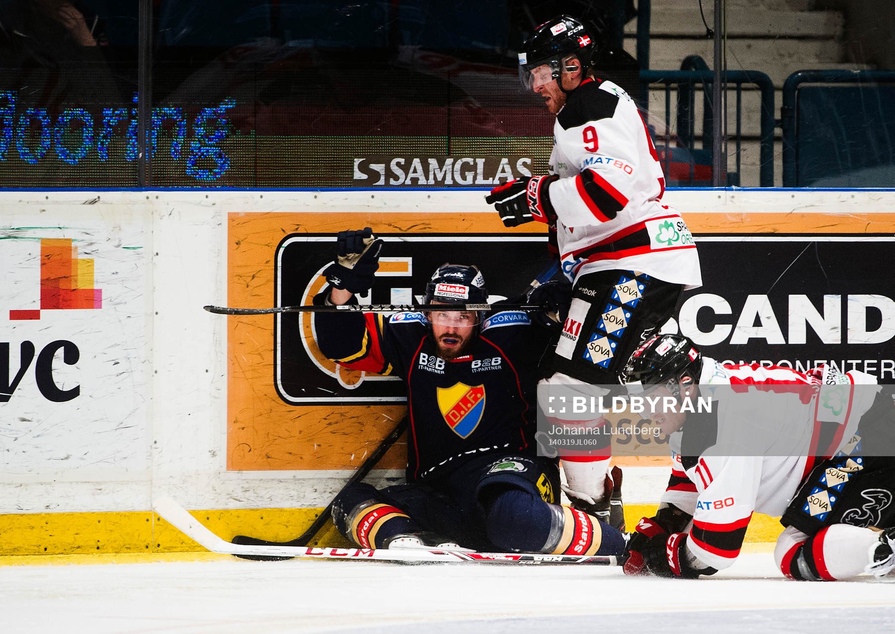 Djurgårdens Mikael Ahlén  och Malmö Redhawks Frederik