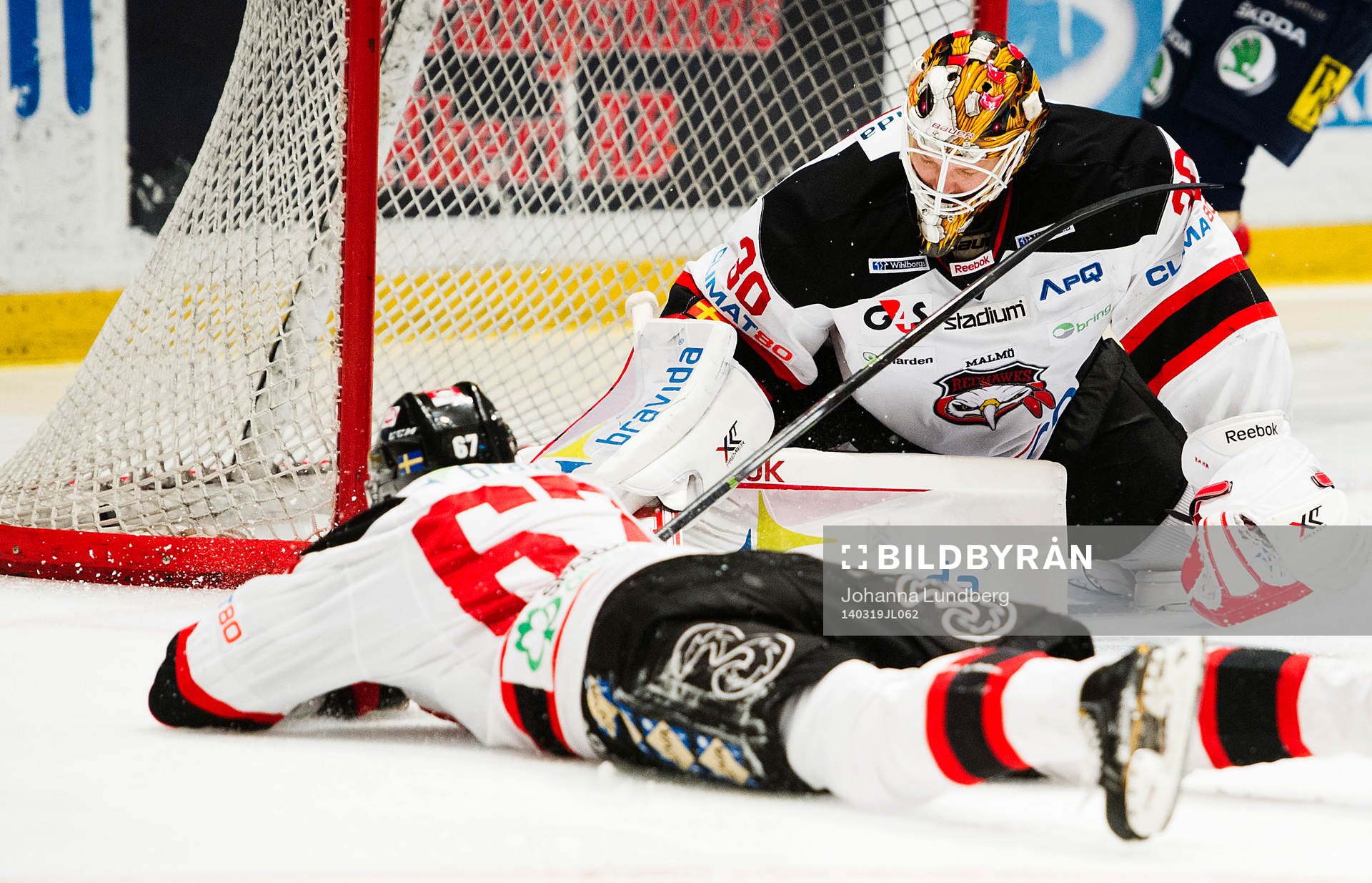 Malmö Redhawks målvakt Robin Rahm depapr