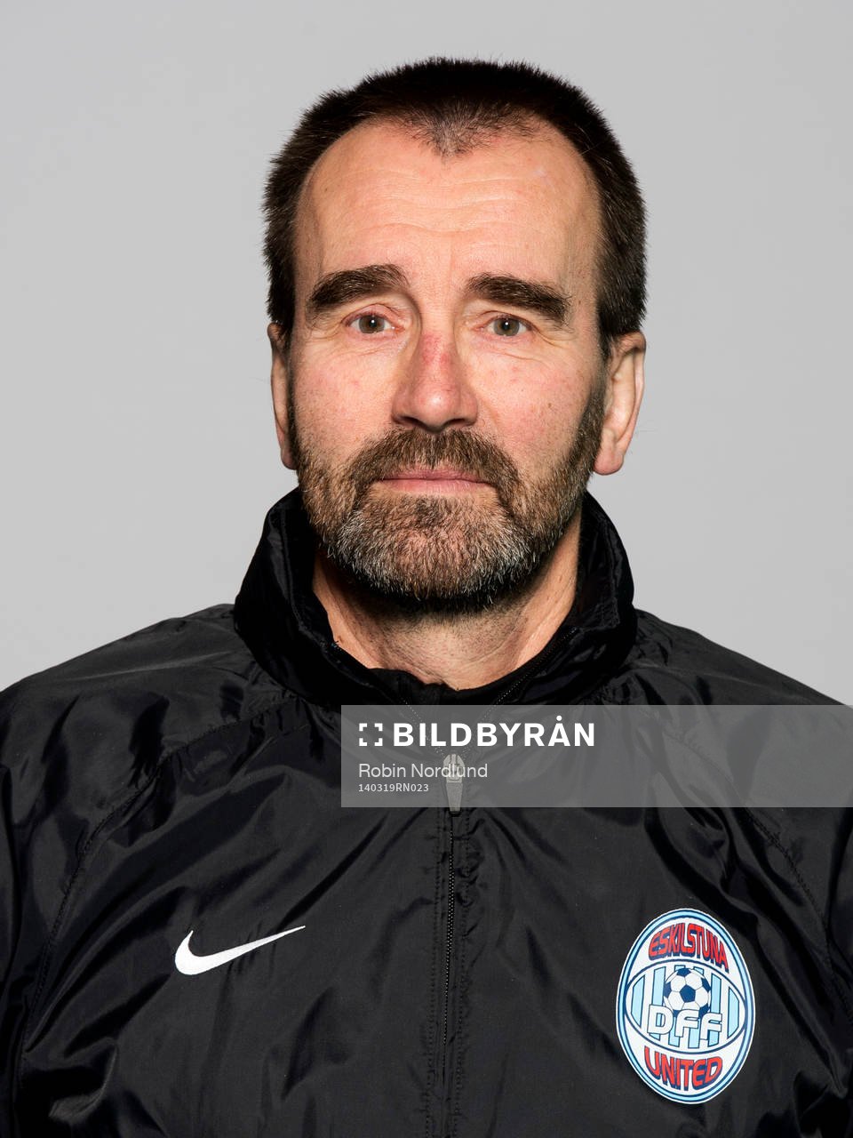 Anders Blomstrand, lagledare, Eskilstuna United, poserar för ett porträtt den 19 mars 2014 i Solna.