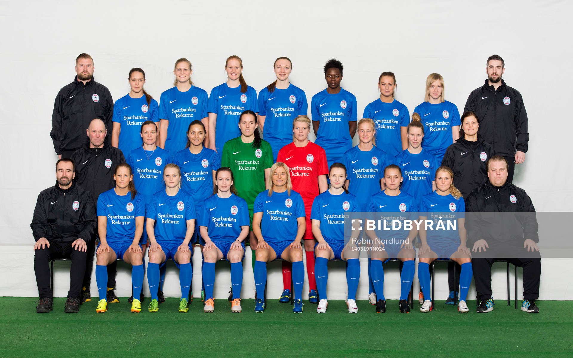 Spelare i damfotbollslaget Eskilstuna United