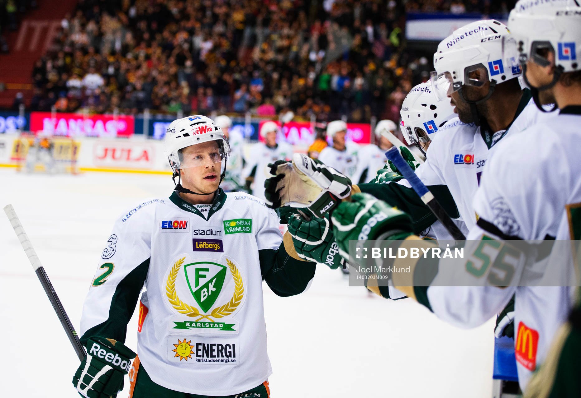 Färjestads Joakim Hillding jublar