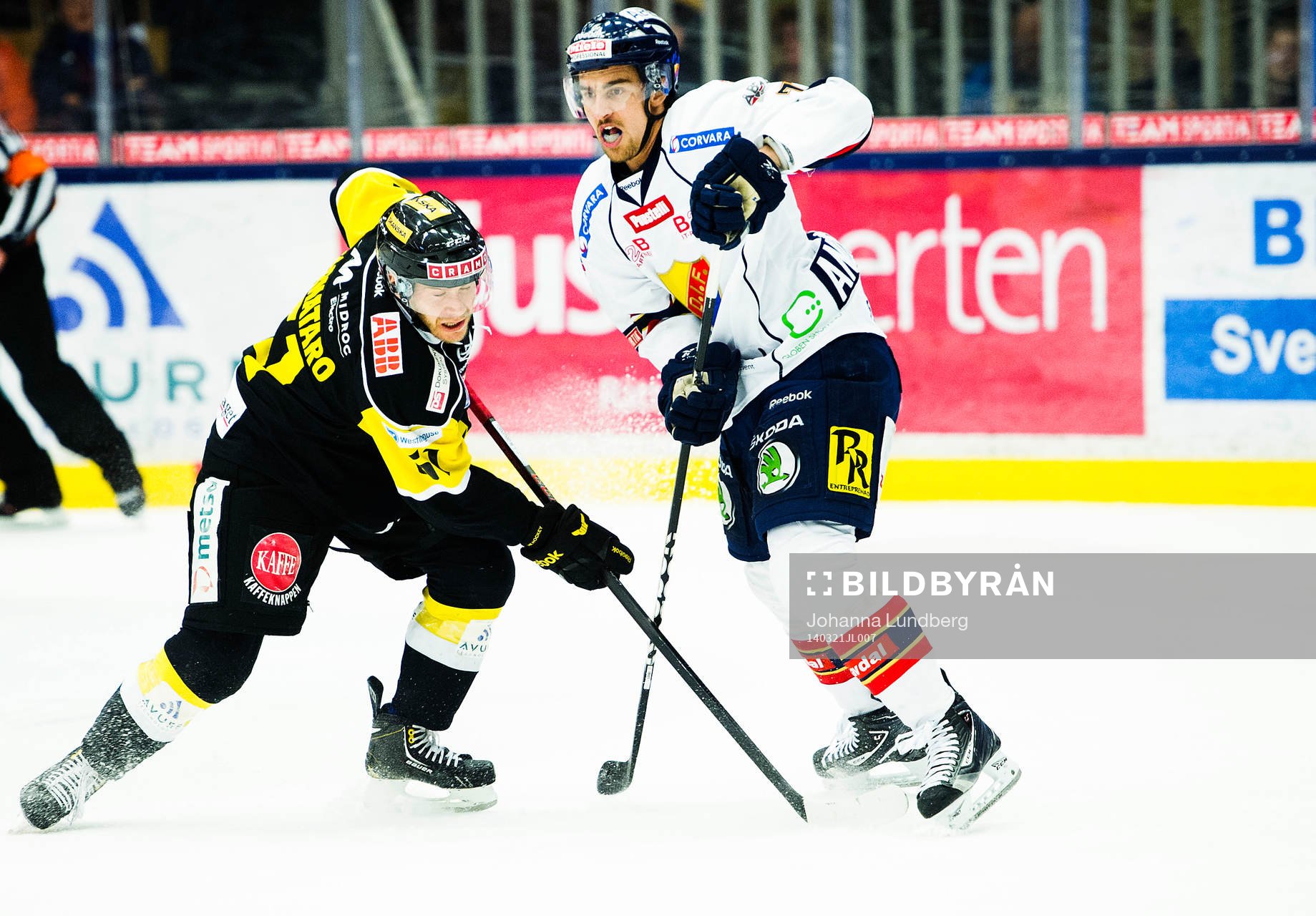 Västerås Matt Fornataro  och Djurgårdens  Nils Andersson