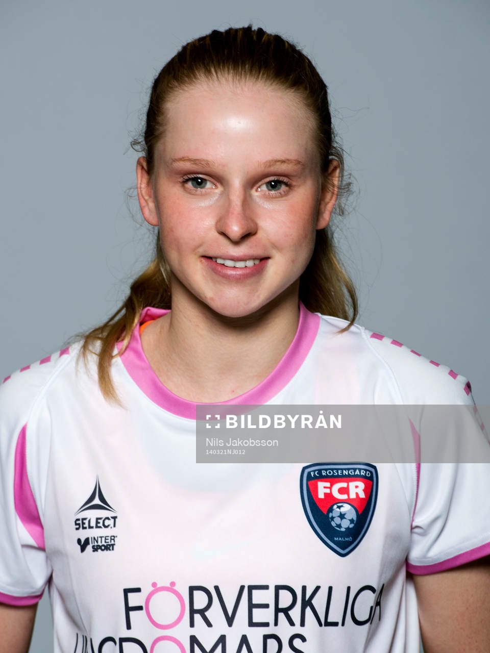 FC Rosengårds Sofia Anker-Kofoed poserar för ett porträtt den 21 mars 2014 i Malmö.