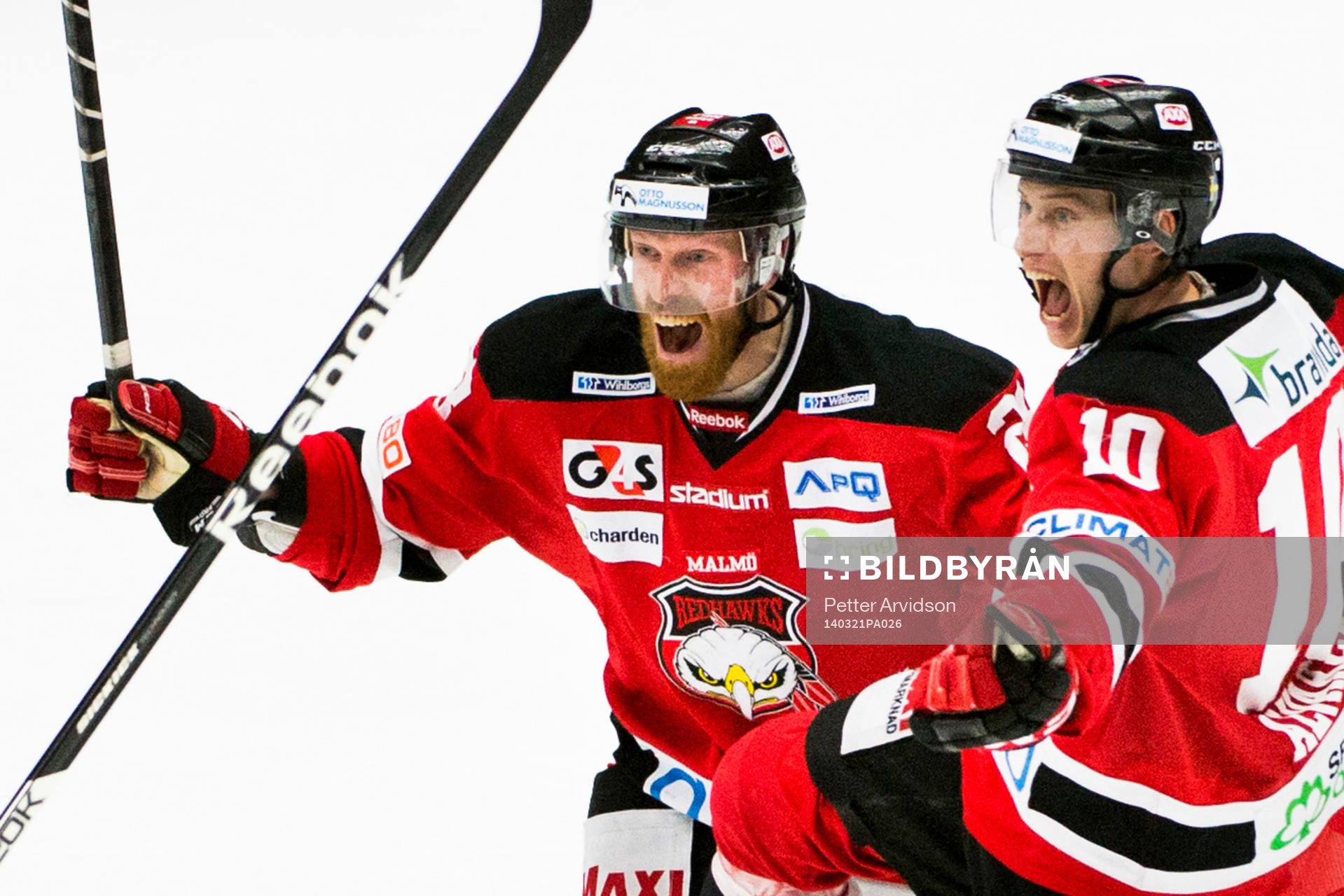 Malmö Redhawks Robin Alvarez jublar