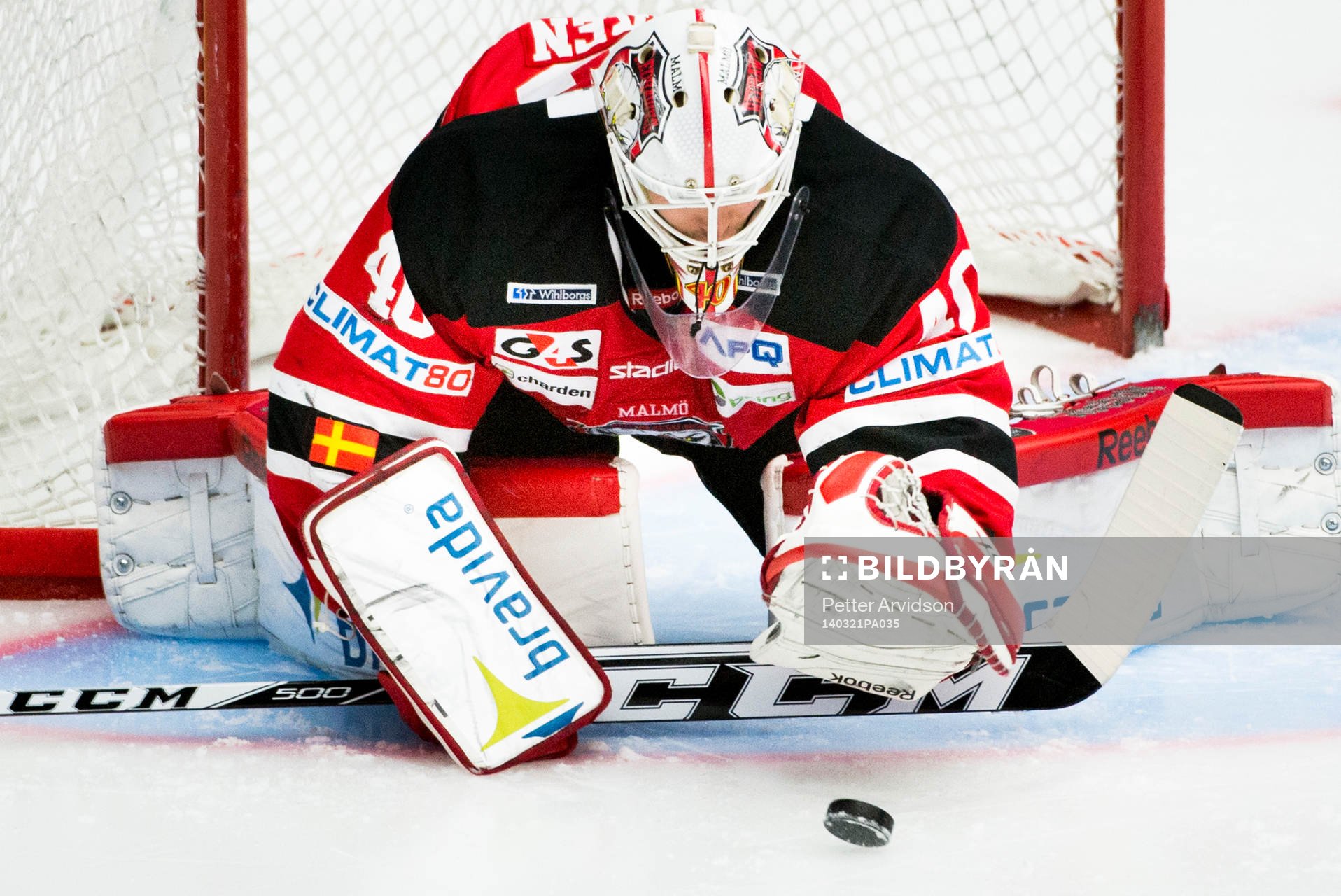 Malmö Redhawks målvakt Pontus Sjögren