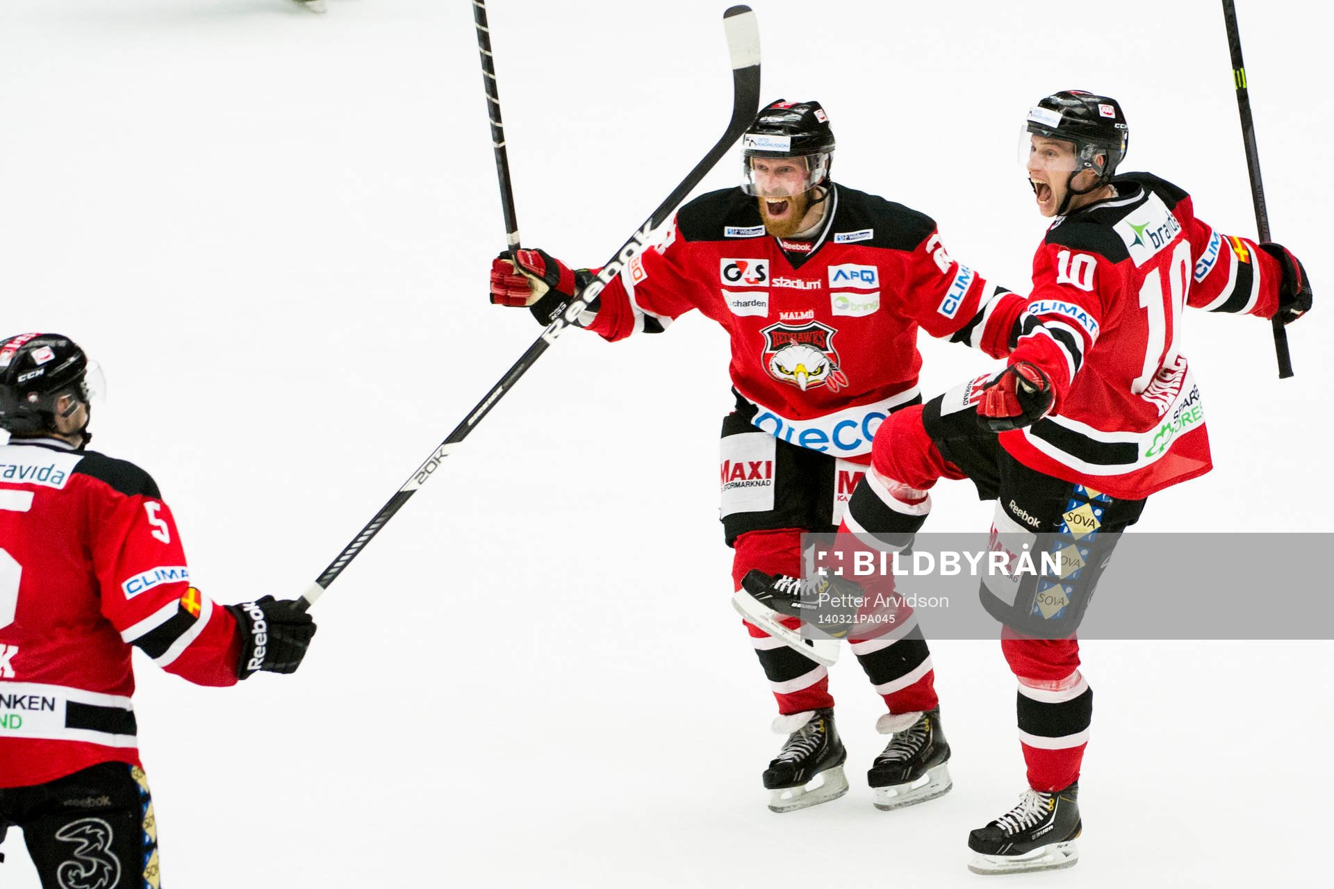 Malmö Redhawks Robin Alvarez jublar