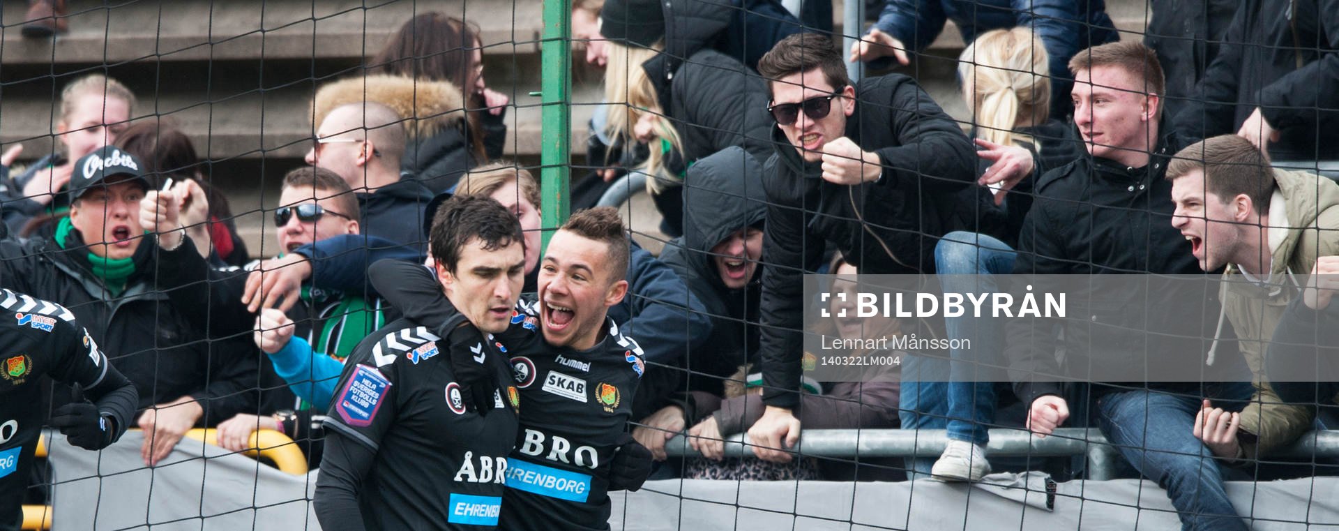 Gais Bobby Warshaw har gjort 0-1 i matchen i Svenska Cupen