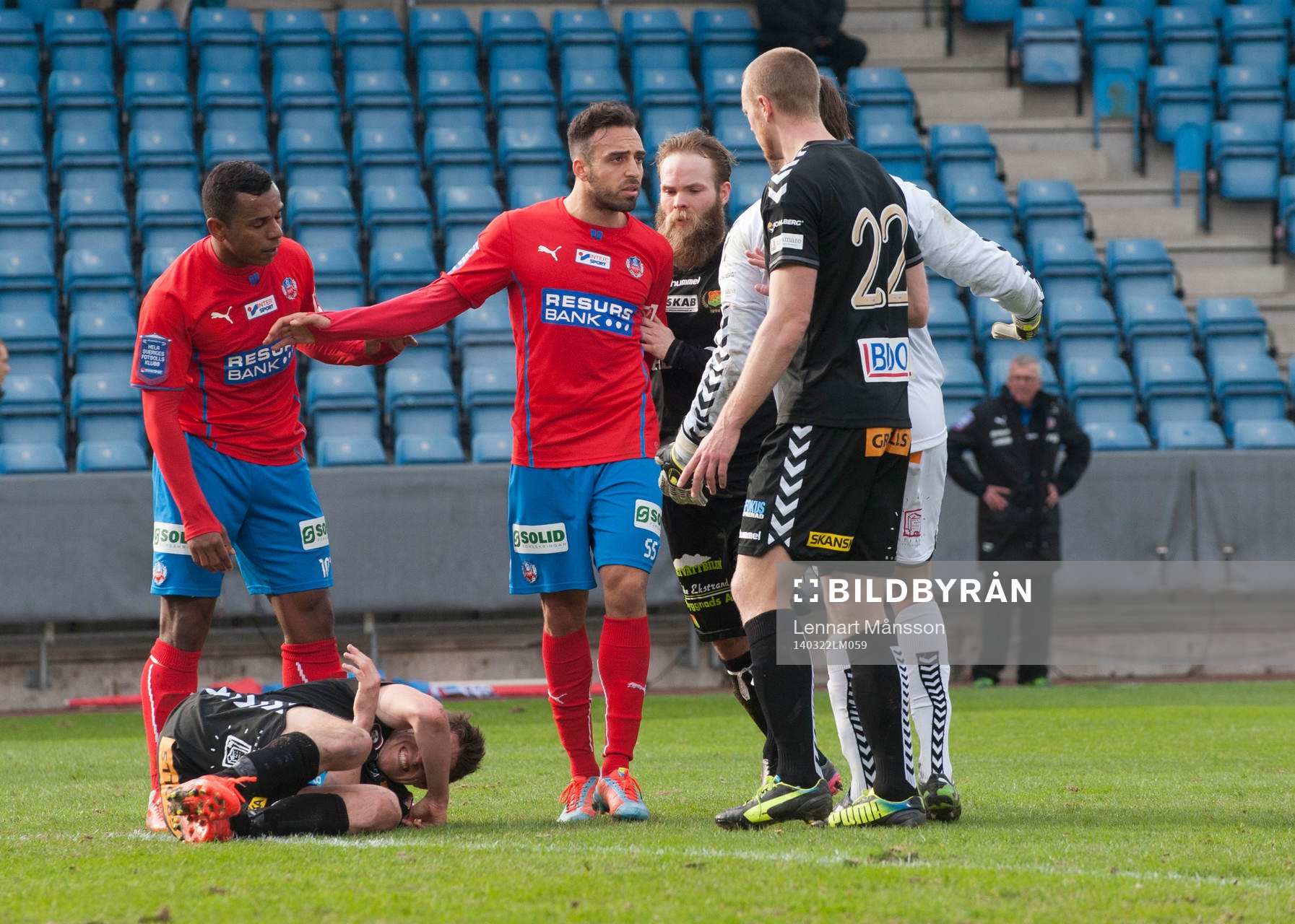 Skada  i matchen i Svenska Cupen mellan Helsingborg och