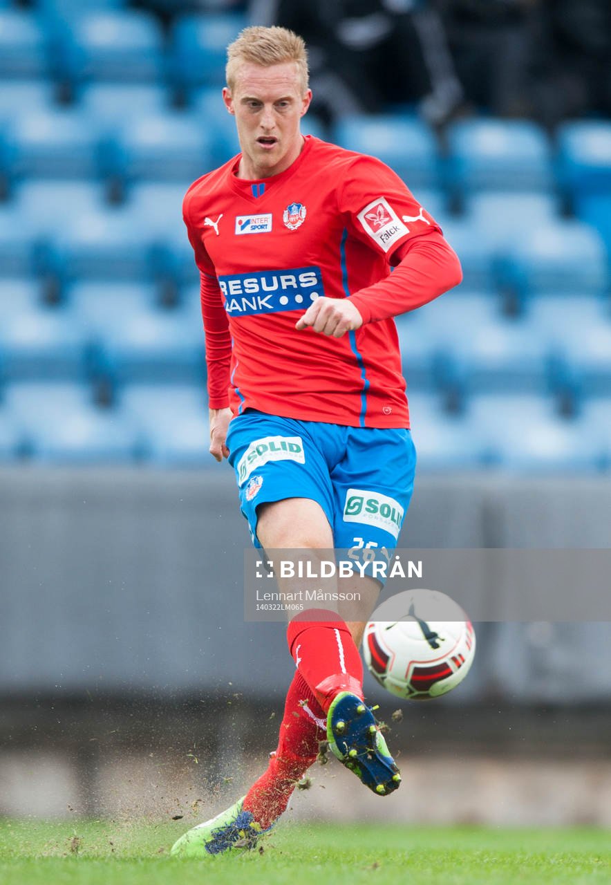 Helsingborgs Peter Larsson i matchen i Svenska Cupen mellan