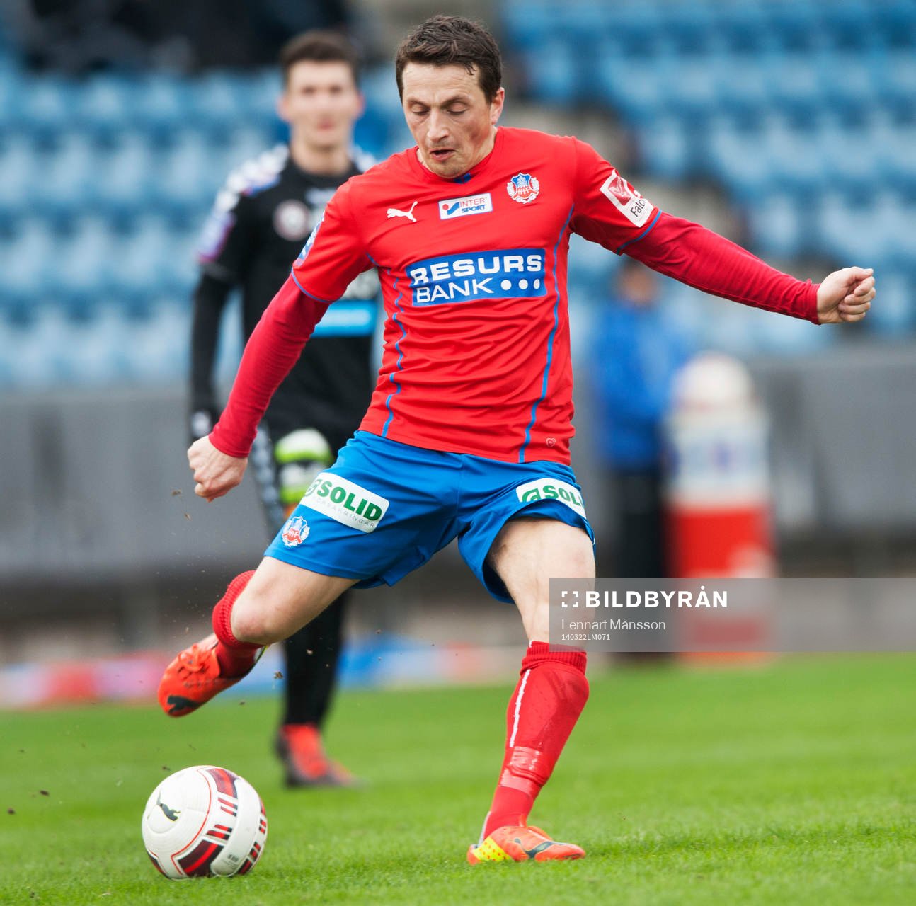 Helsingborgs Ardian Gashi i matchen i Svenska Cupen mellan
