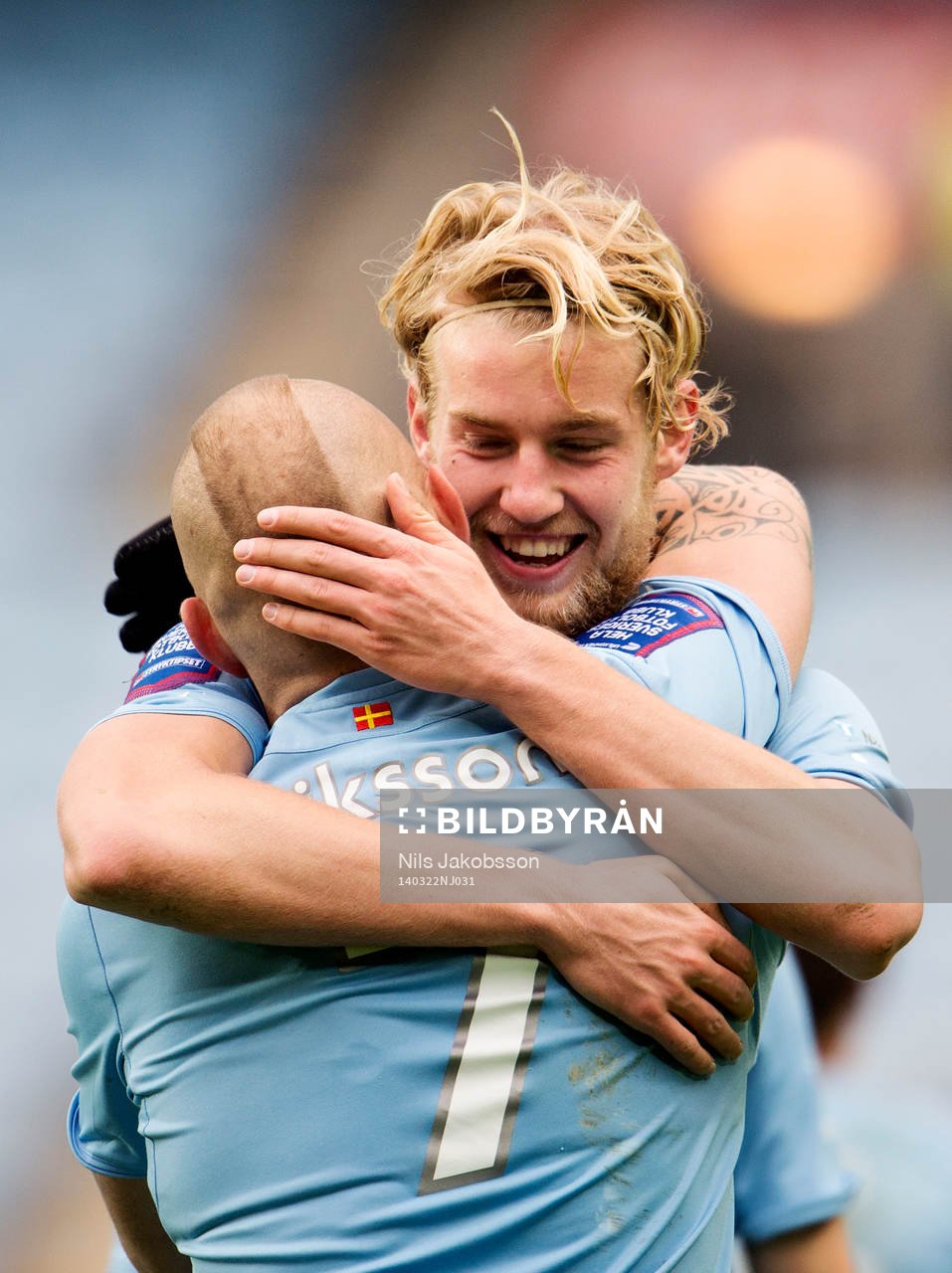Malmö FFs Filip Helander och Magnus Eriksson jublar