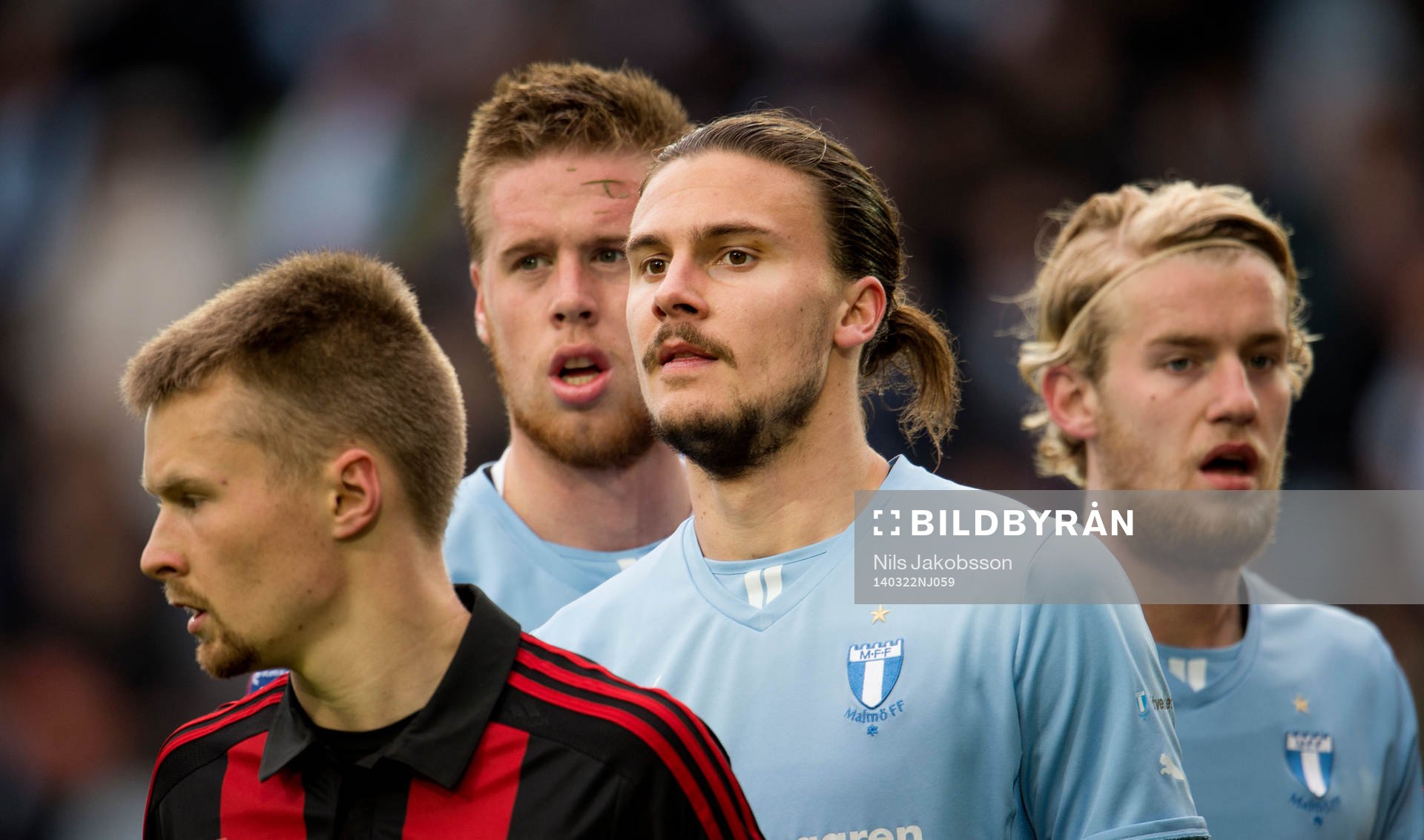Malmö FFs Pontus Jansson, Erik Johansson, Filip Helander