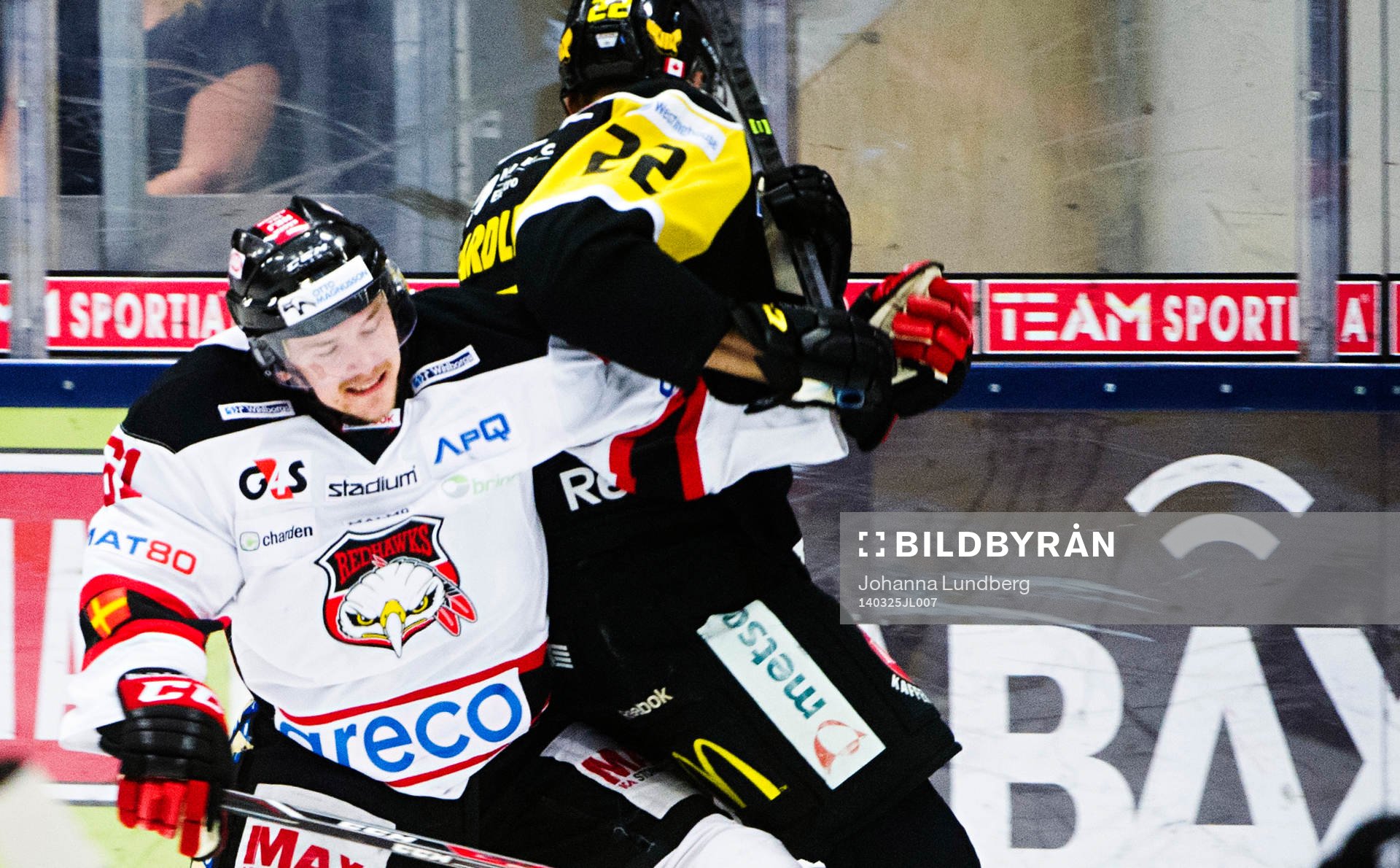 Malmö Redhawks Nicklas Jadeland  och Västerås Kenndal