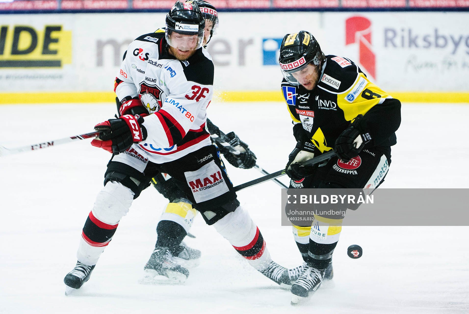 Malmö Redhawks David Liffiton  och Västerås Tony Romano