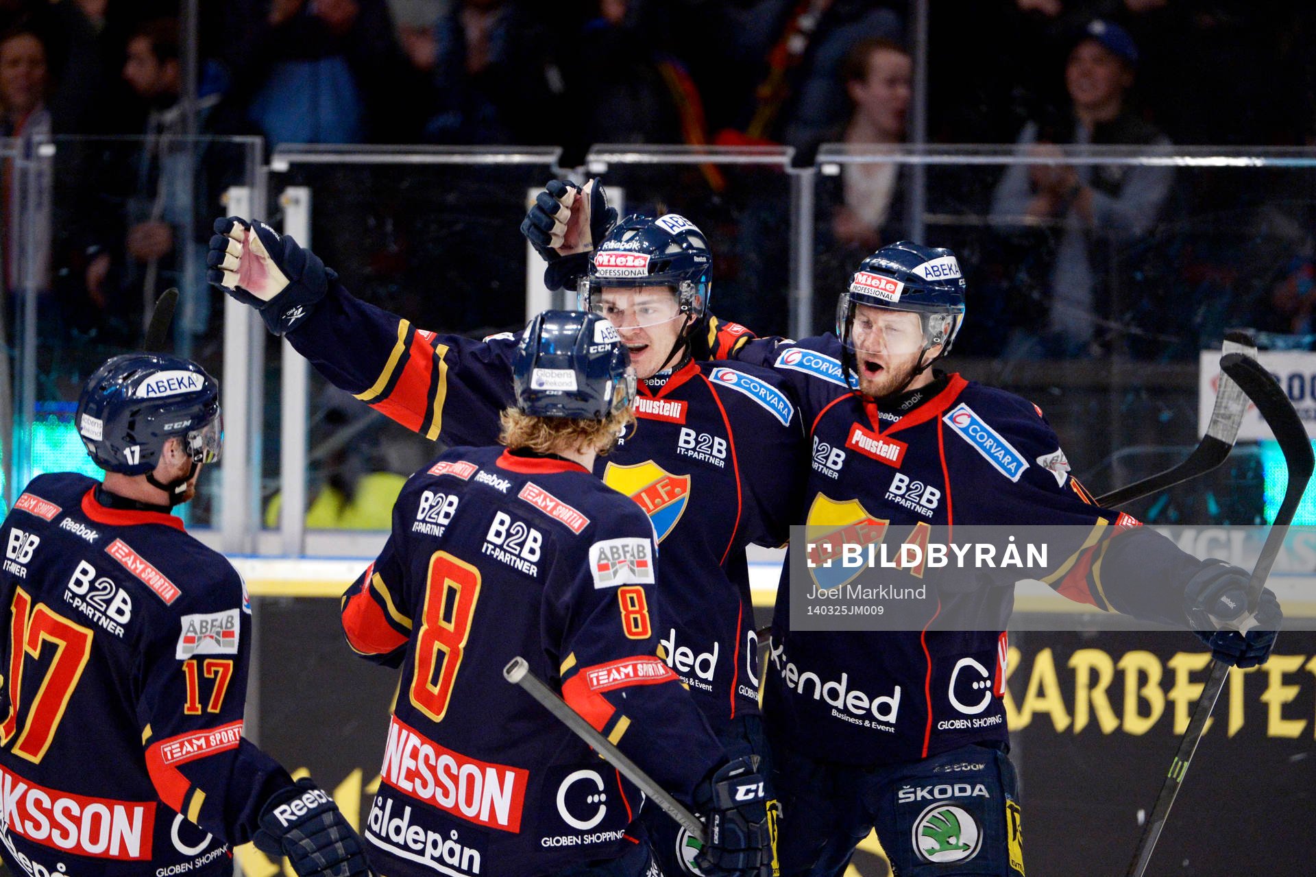Jubel bland Djurgårdens spelare
