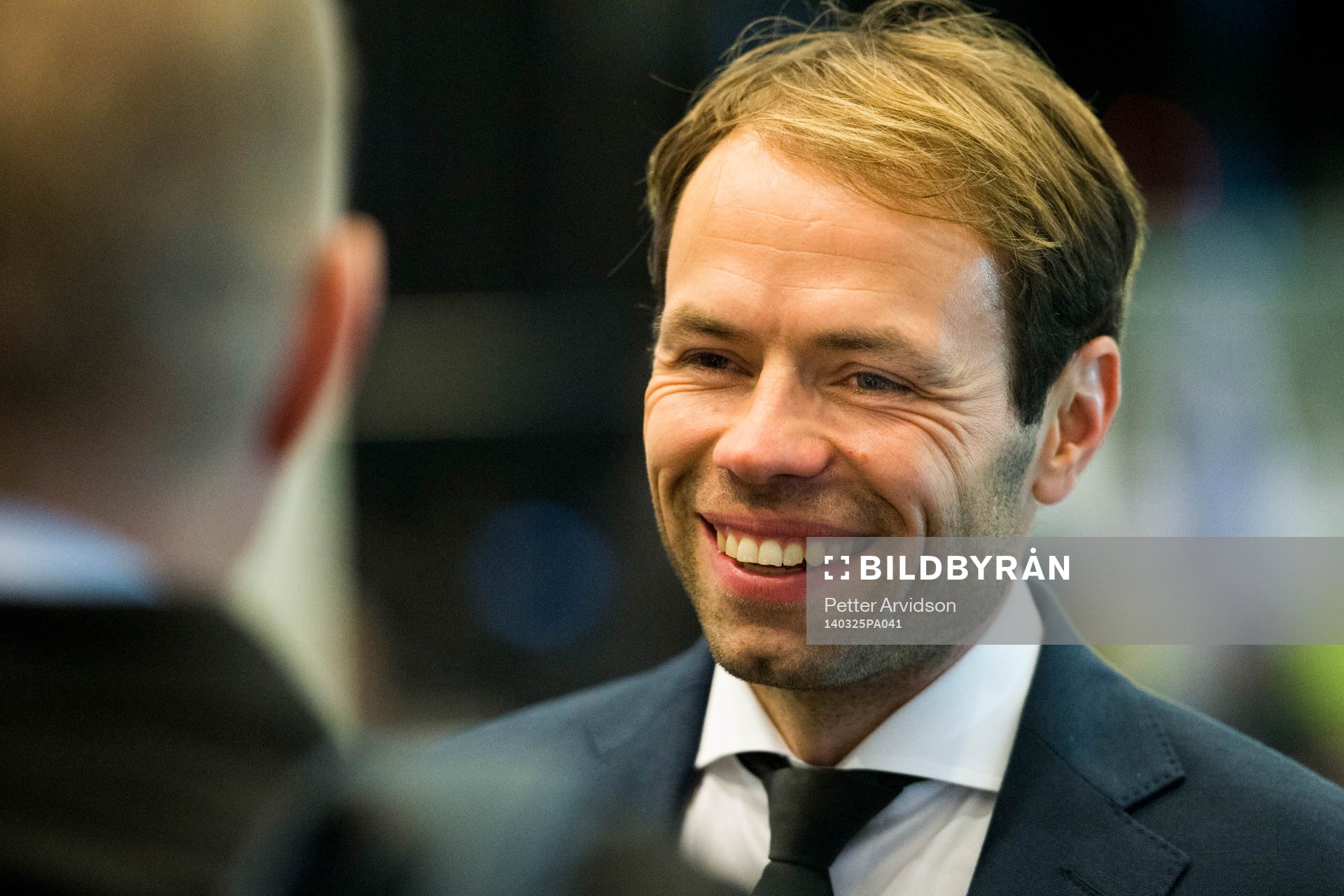 AIKs tränare Andreas Alm under fotbollens allsvenska upptaktsträff 25 mars 2014 i Malmö.