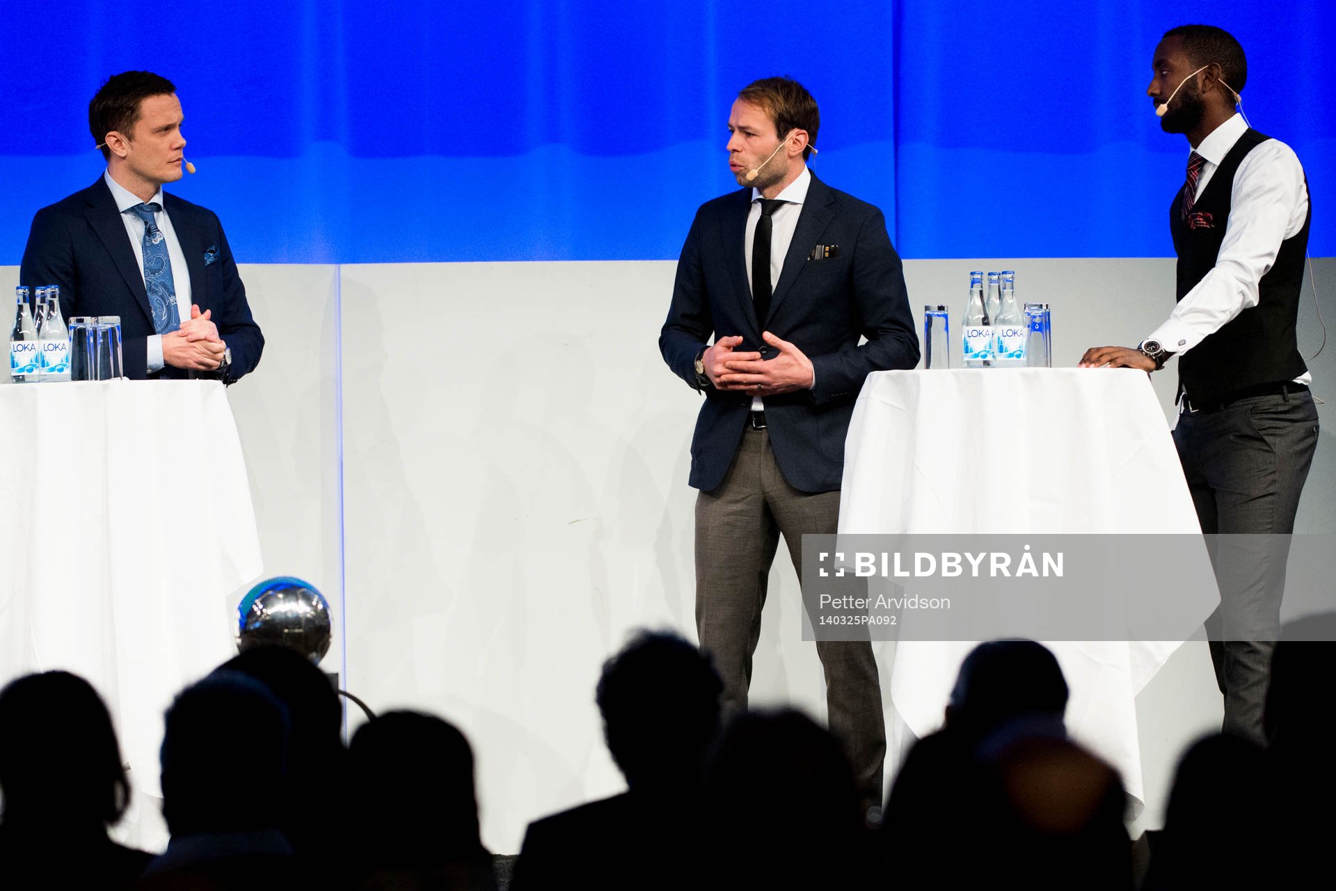 C mores Jon Persson, AIKs tränare Andreas Alm och AIKs