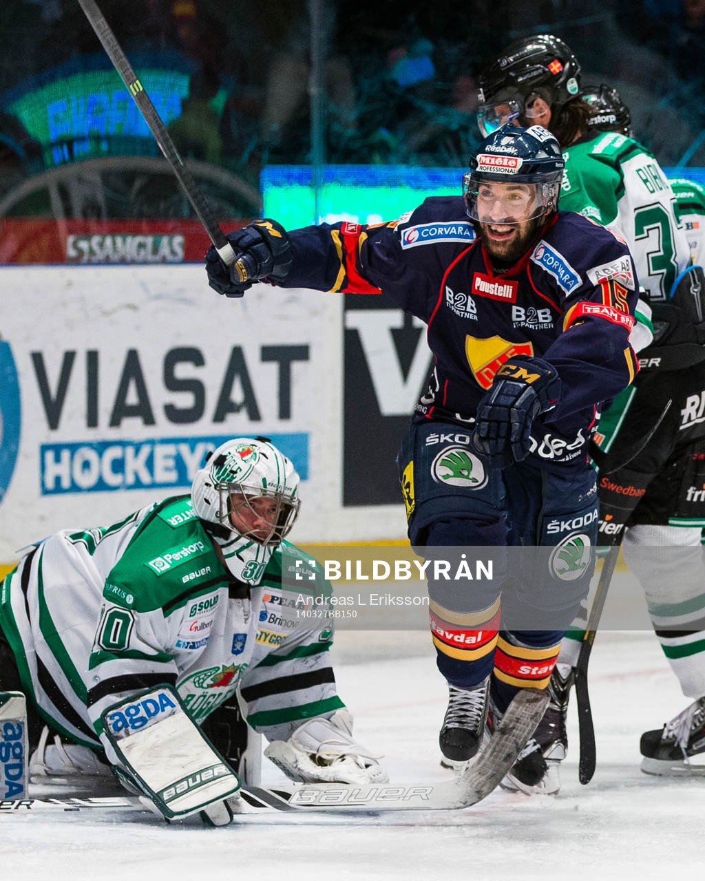 Djurgårdens Steve Saviano jublar