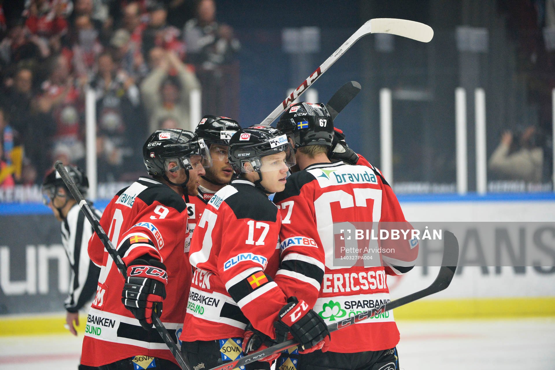 Malmö Redhawks Daniel Viksten jublar