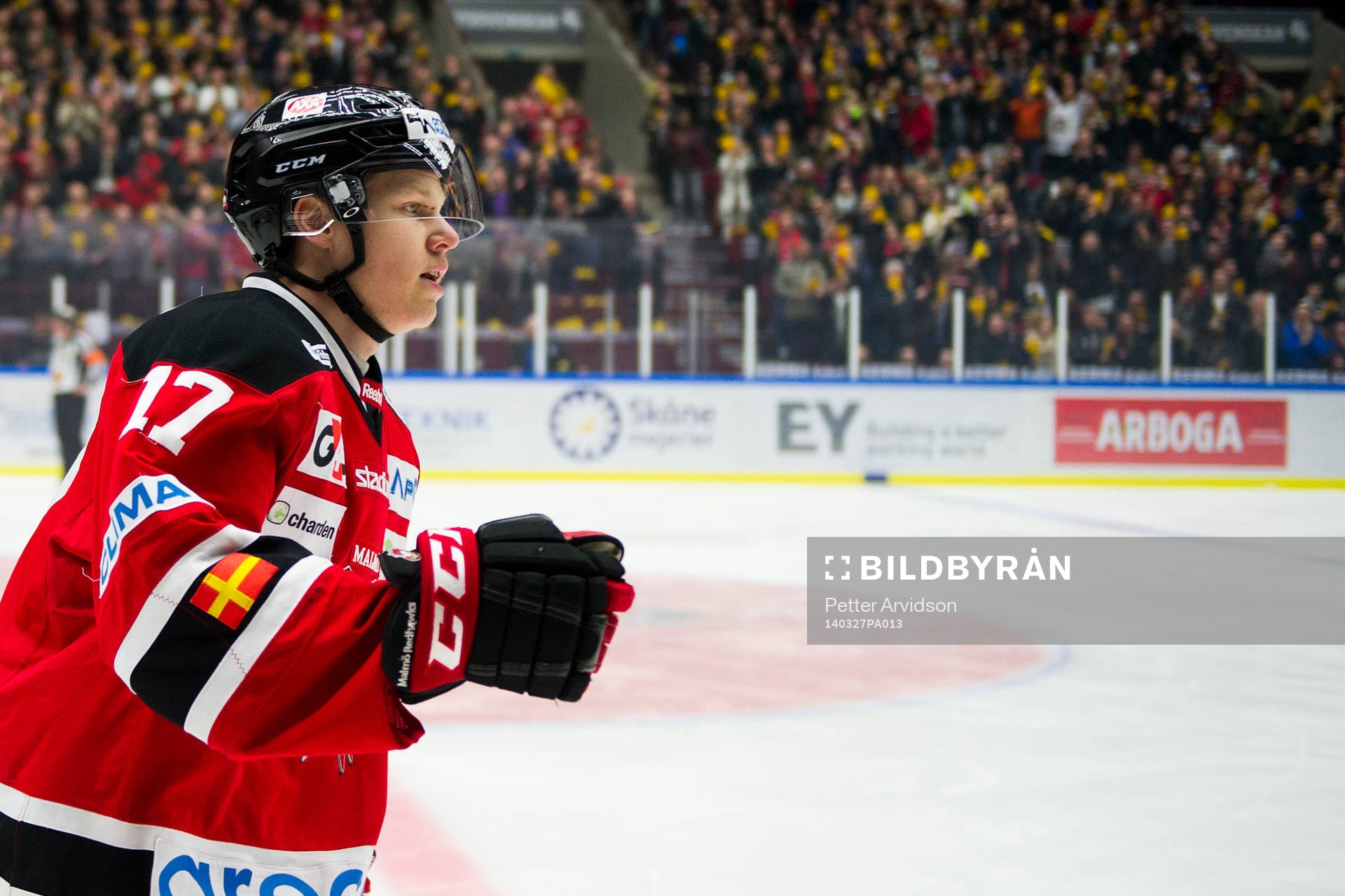 Malmö Redhawks Daniel Viksten jublar