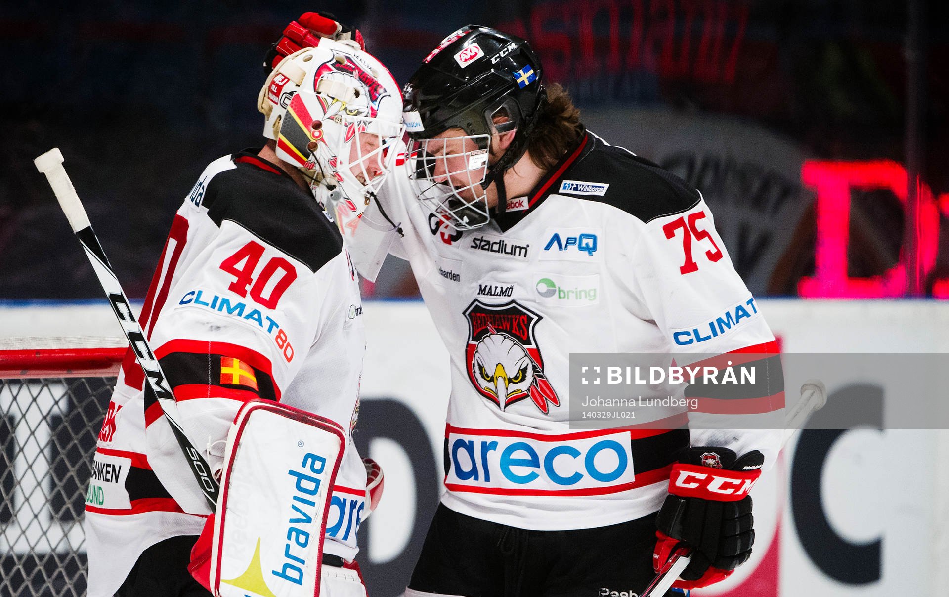 Malmö Redhawks målvakt Pontus Sjögren  och Rasmus