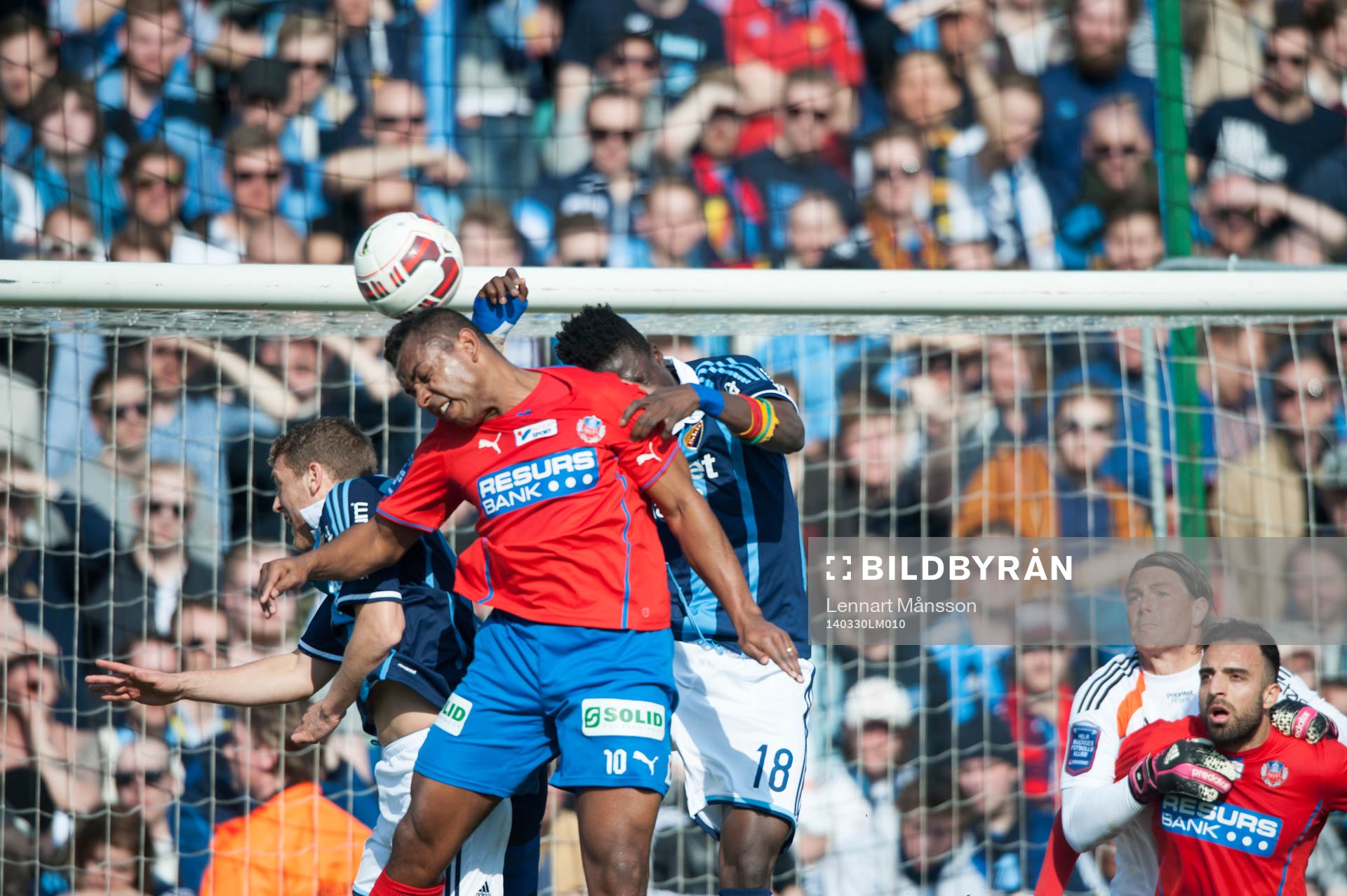 Helsingborgs Alvaro Santos och Djurgårdens Daniel Amartey