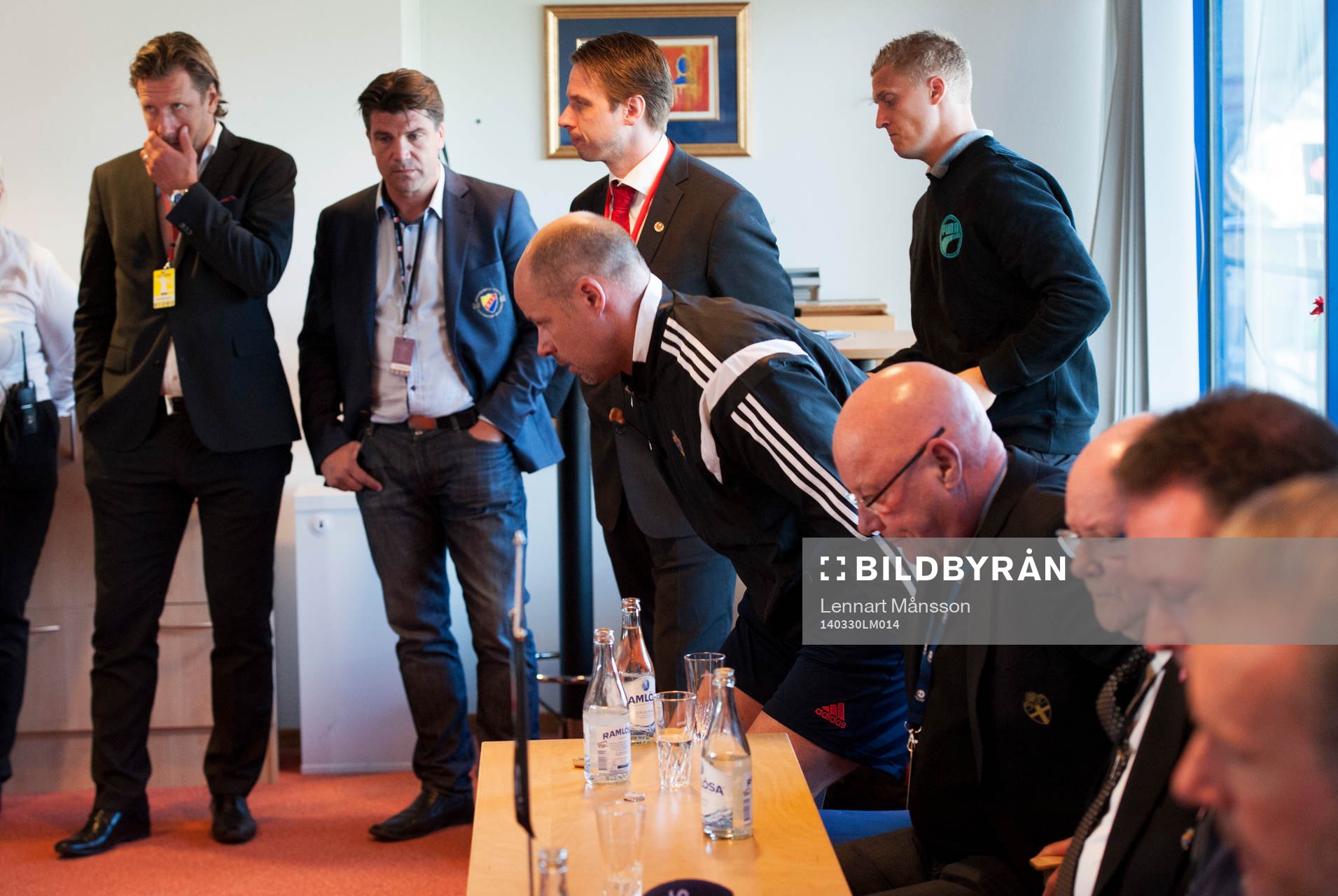 Domaren Martin hansson, matchdelegatern Pelle Höög,