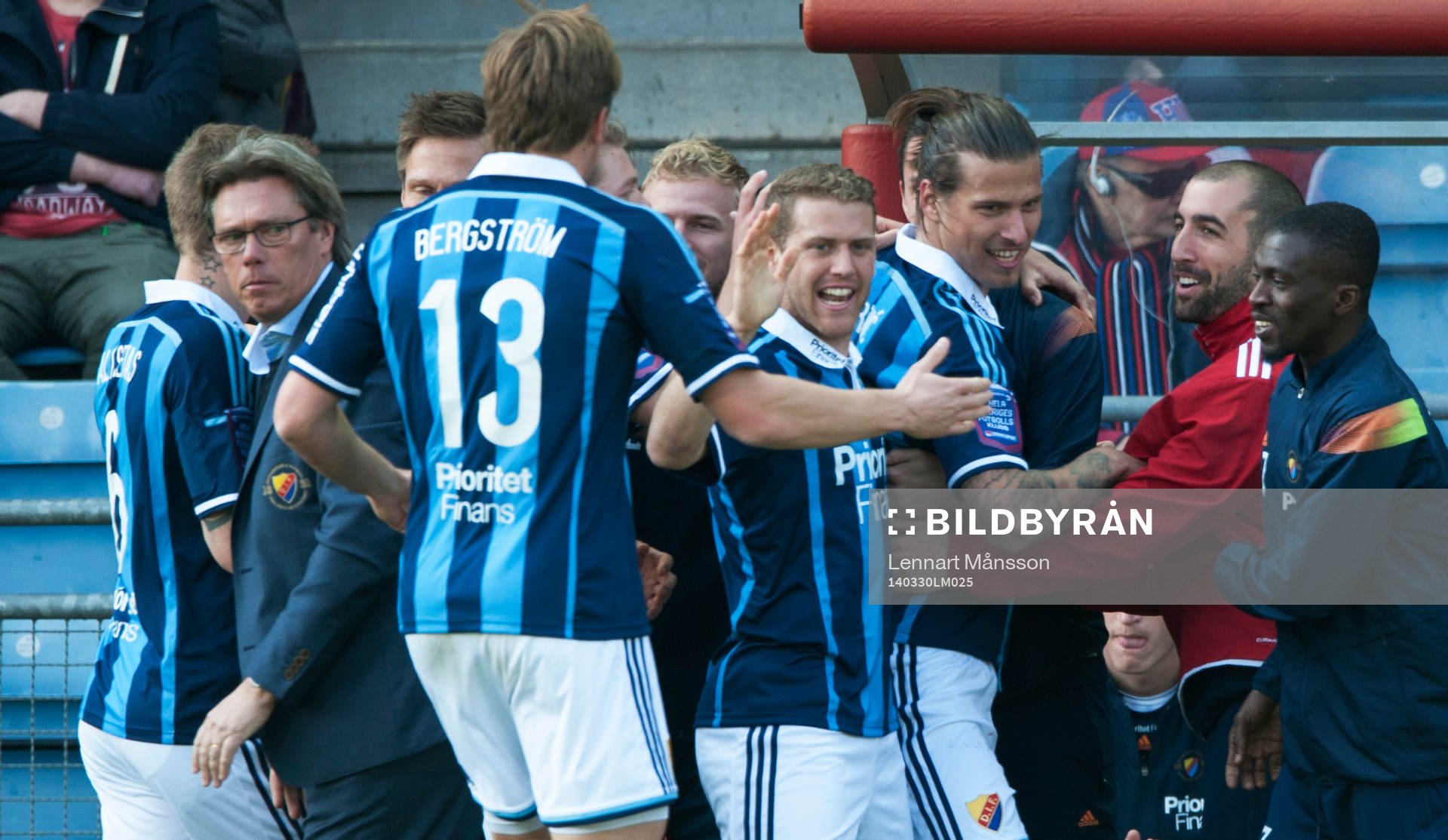 Djurgårdens Aleksandar Prijovic har gjort 0-1 i matchen i