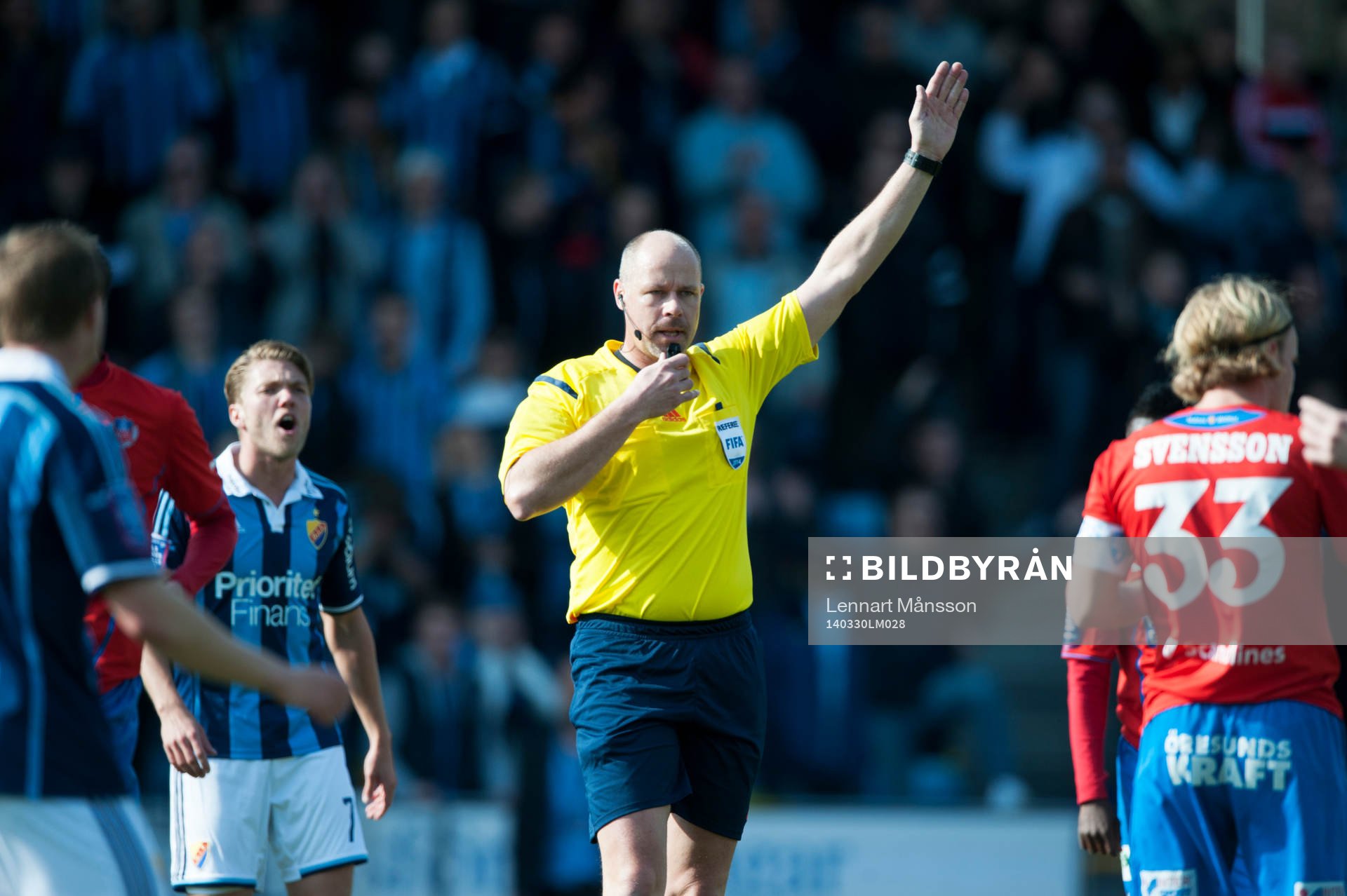 Domaren Martin Hansson bröt matchen i allsvenskan i