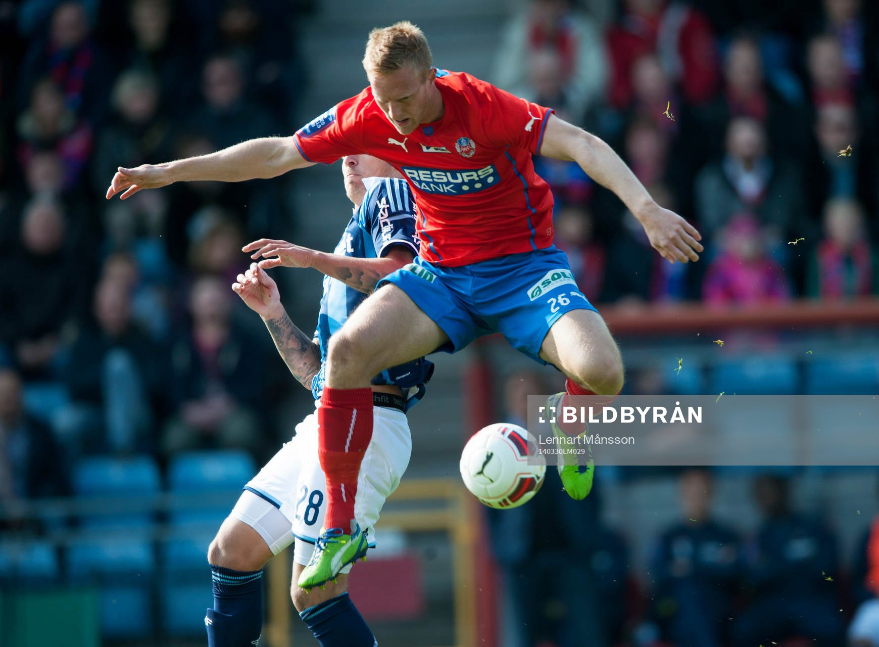 Helsingborgs Peter Larsson i matchen i allsvenskan i