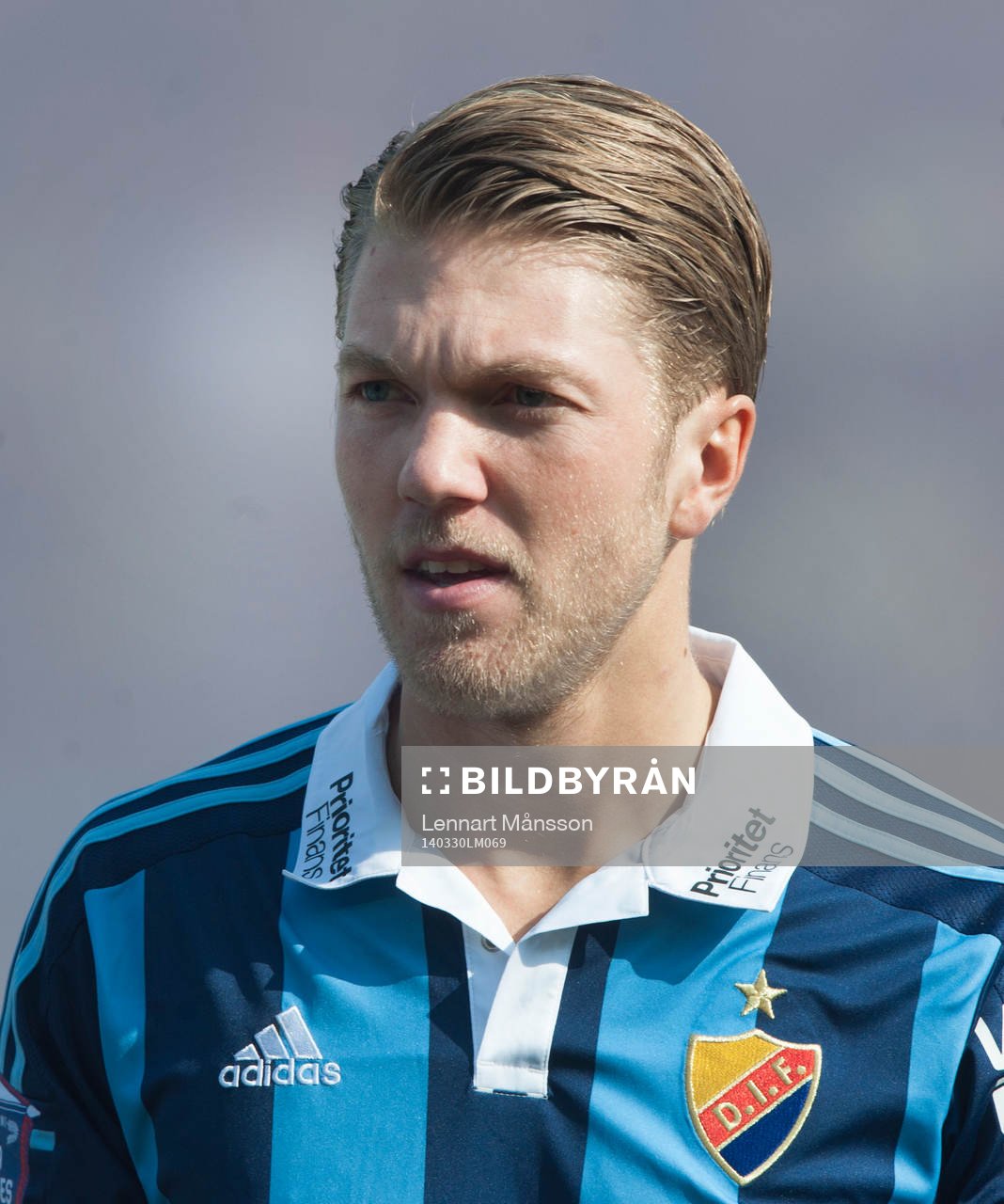 Djurgårdens Andreas Johansson  i matchen i allsvenskan i