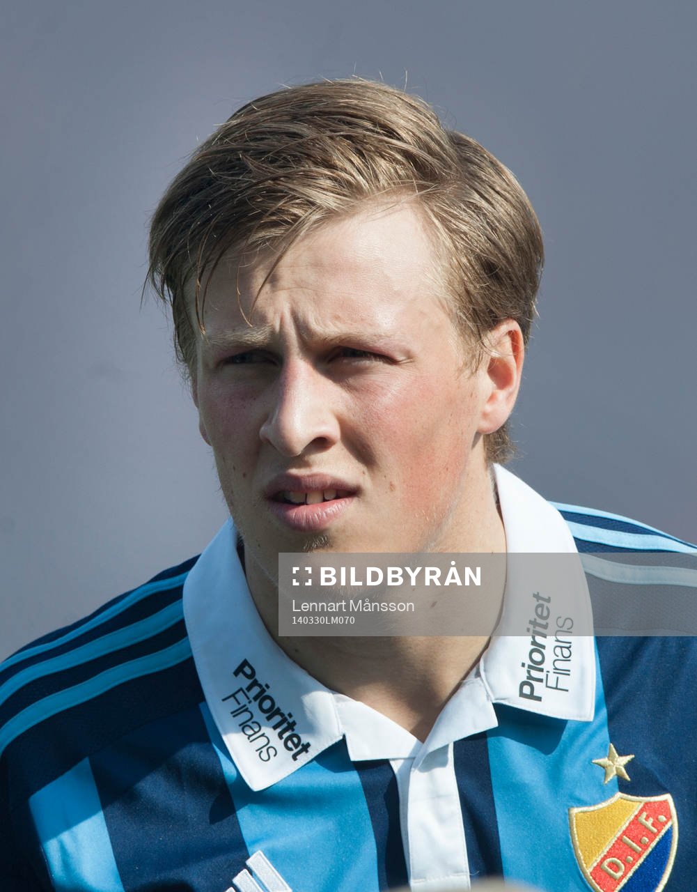 Djurgårdens Emil Bergström  i matchen i allsvenskan i