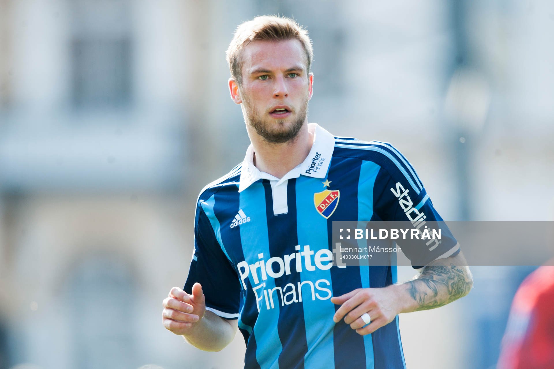 Djurgårdens Alexander Faltsetas i matchen i allsvenskan i