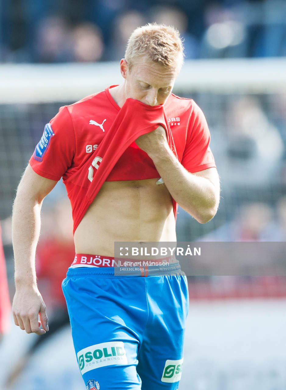 Helsingborgs Peter Larsson i matchen i allsvenskan i