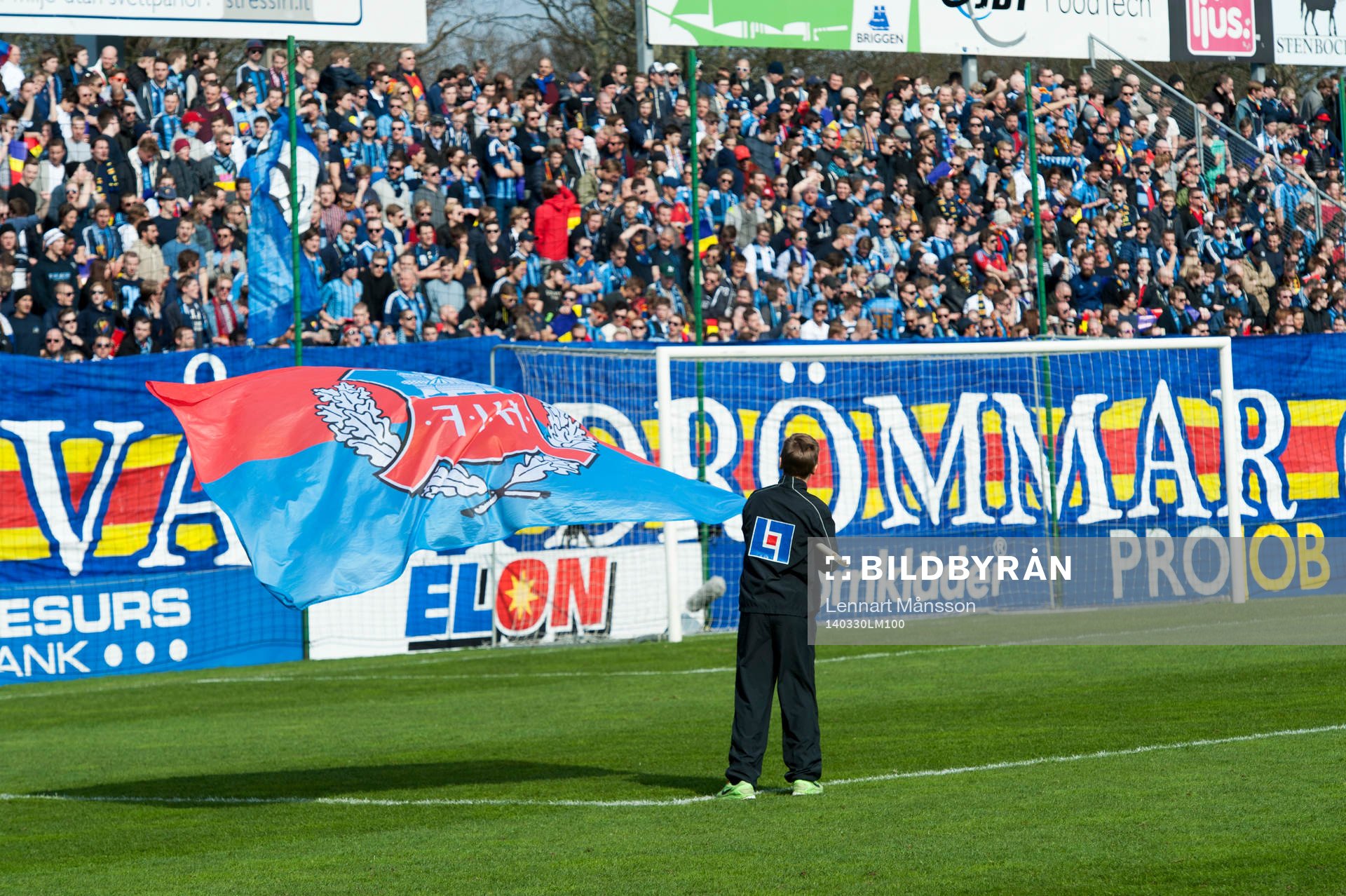 Djurgårdens tifo i matchen i allsvenskan i fotboll mellan