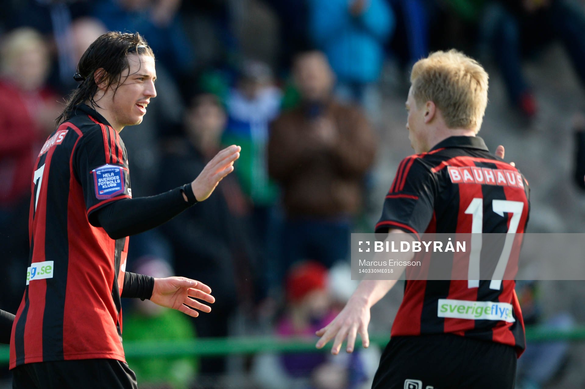 Brommapojkarnas Gabriel Petrovic jublar
