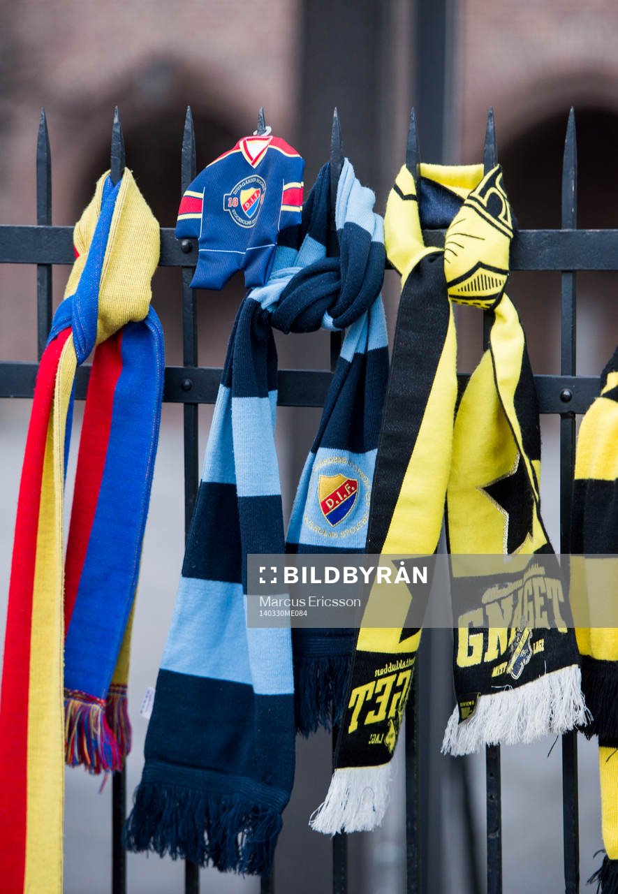 Djurgårdens supportrar sörjer supportern som