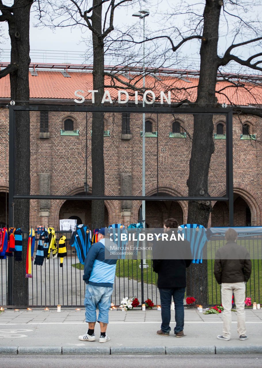 Djurgårdens supportrar sörjer supportern som