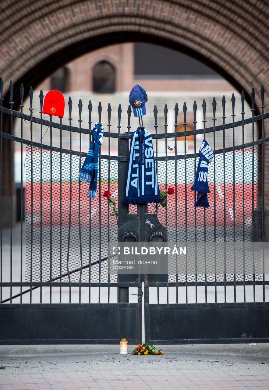 Djurgårdens supportrar sörjer supportern som